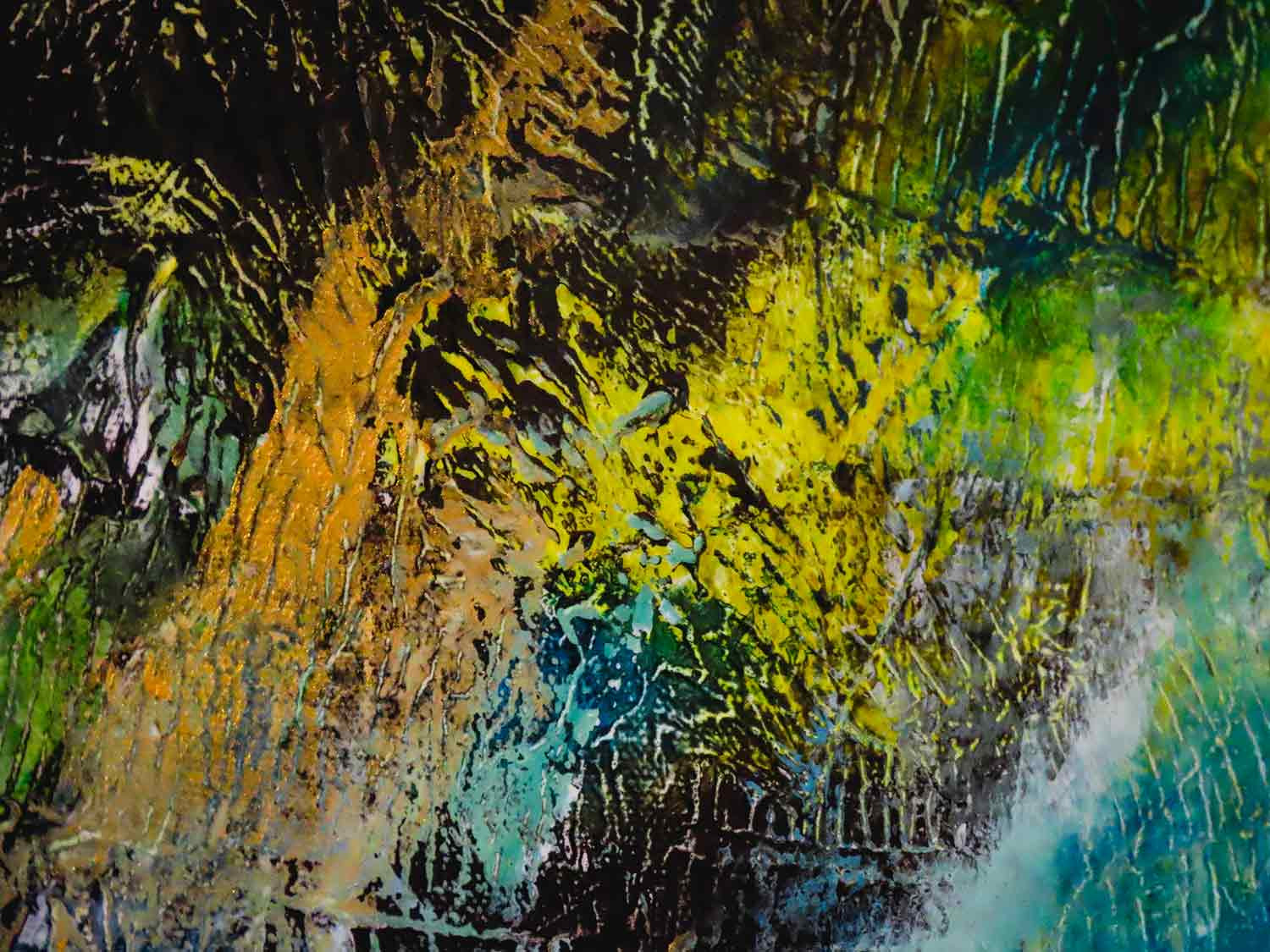 Brigitte Bonin, Fumée d'or, painting - Artalistic online contemporary art buying and selling gallery
