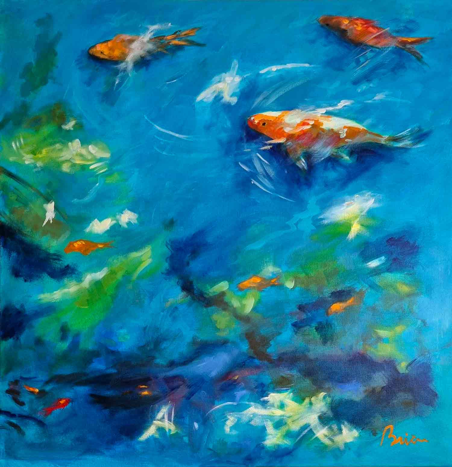 Patrick Brière, A contre courant, painting - Artalistic online contemporary art buying and selling gallery