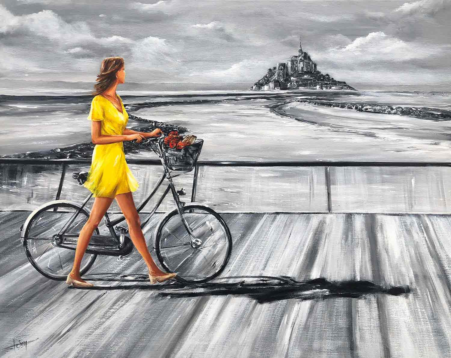 Marie-Laure Souq, Authentique Mont Saint Michel, painting - Artalistic online contemporary art buying and selling gallery