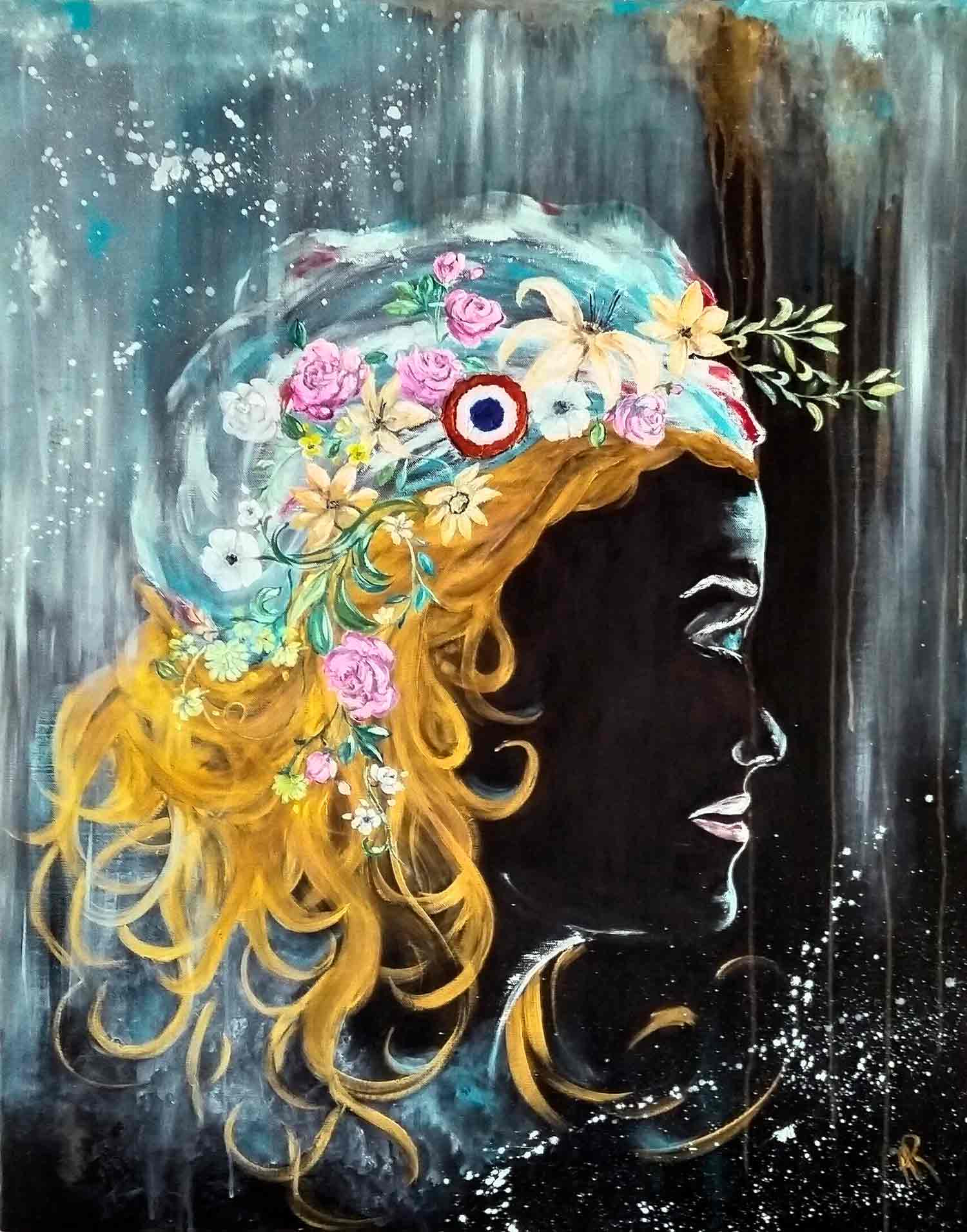 Anne Robin, la larme de Marianne, painting - Artalistic online contemporary art buying and selling gallery