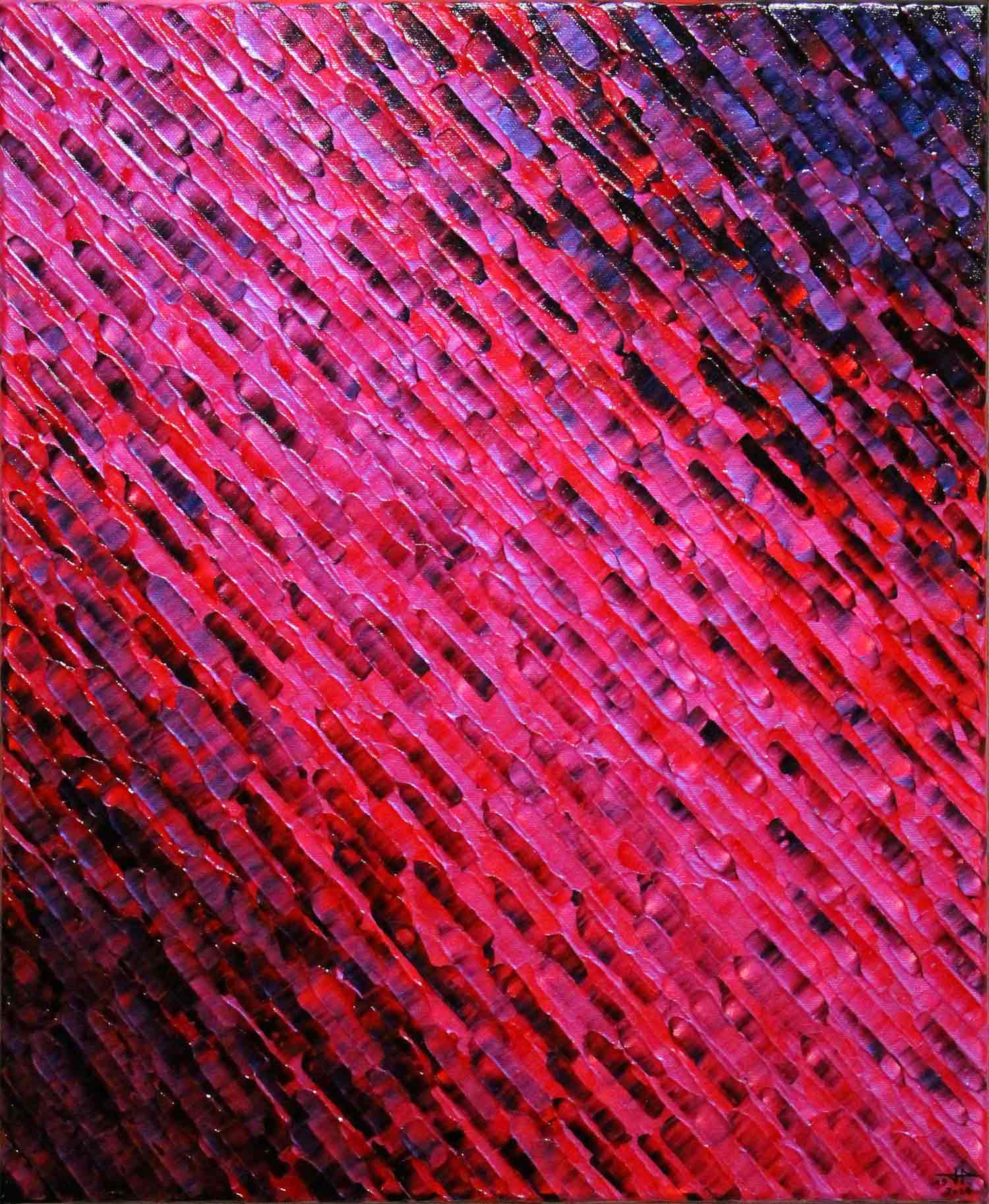 Jonathan Pradillon, Diagonale rose rouge, painting - Artalistic online contemporary art buying and selling gallery