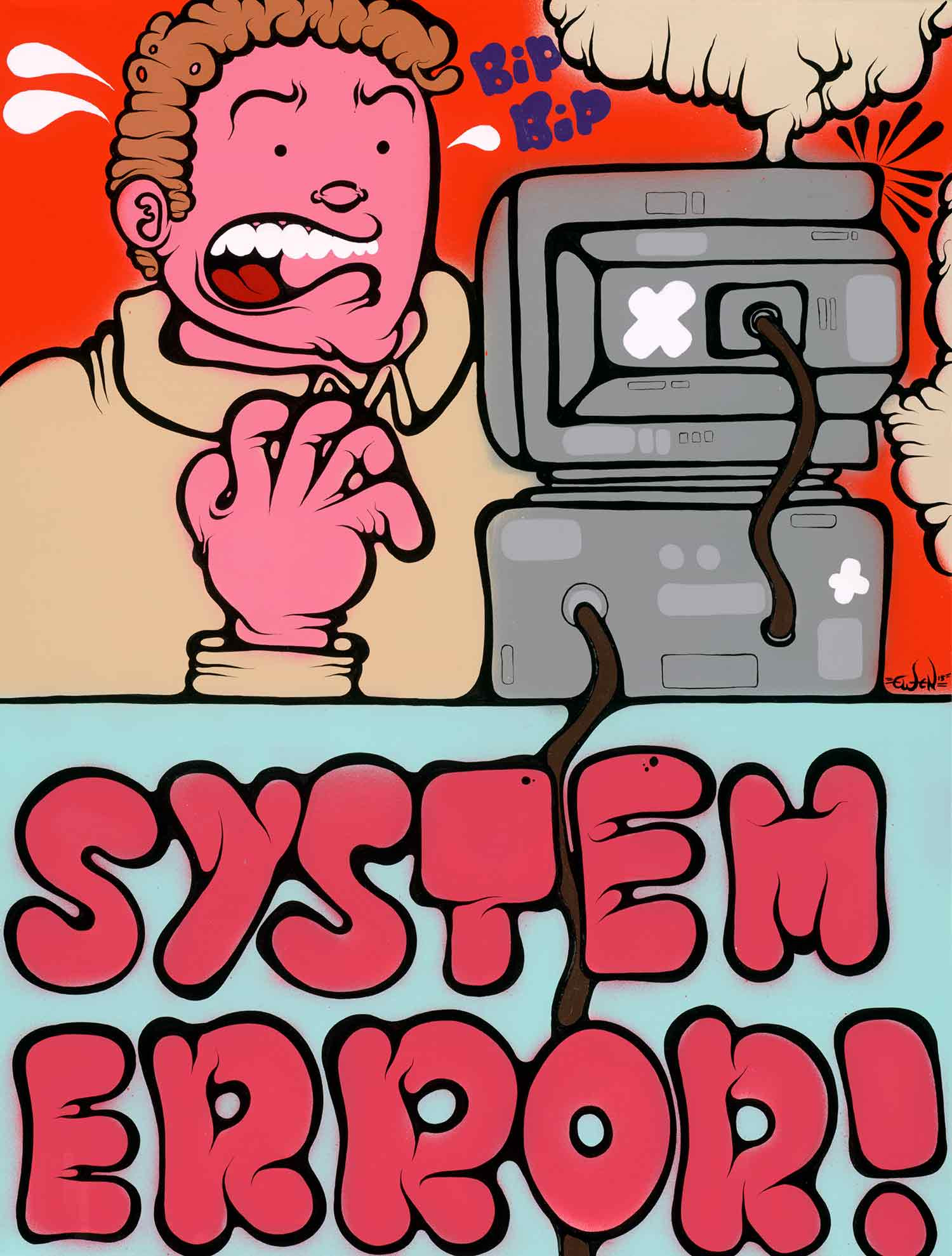 Ewen Gur, System error, painting - Artalistic online contemporary art buying and selling gallery