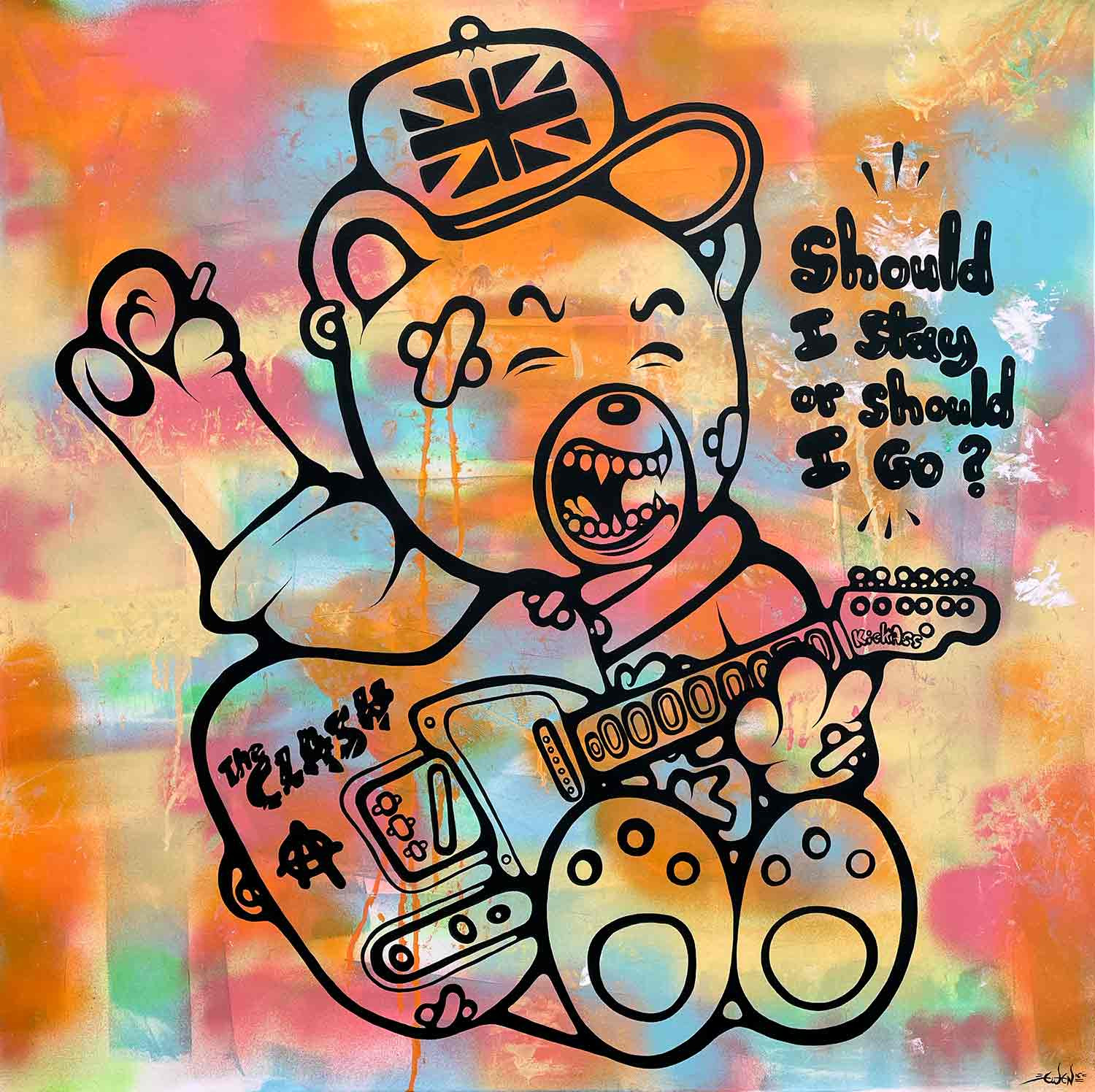 Ewen Gur, Should I Stay or Should I Go?, painting - Artalistic online contemporary art buying and selling gallery