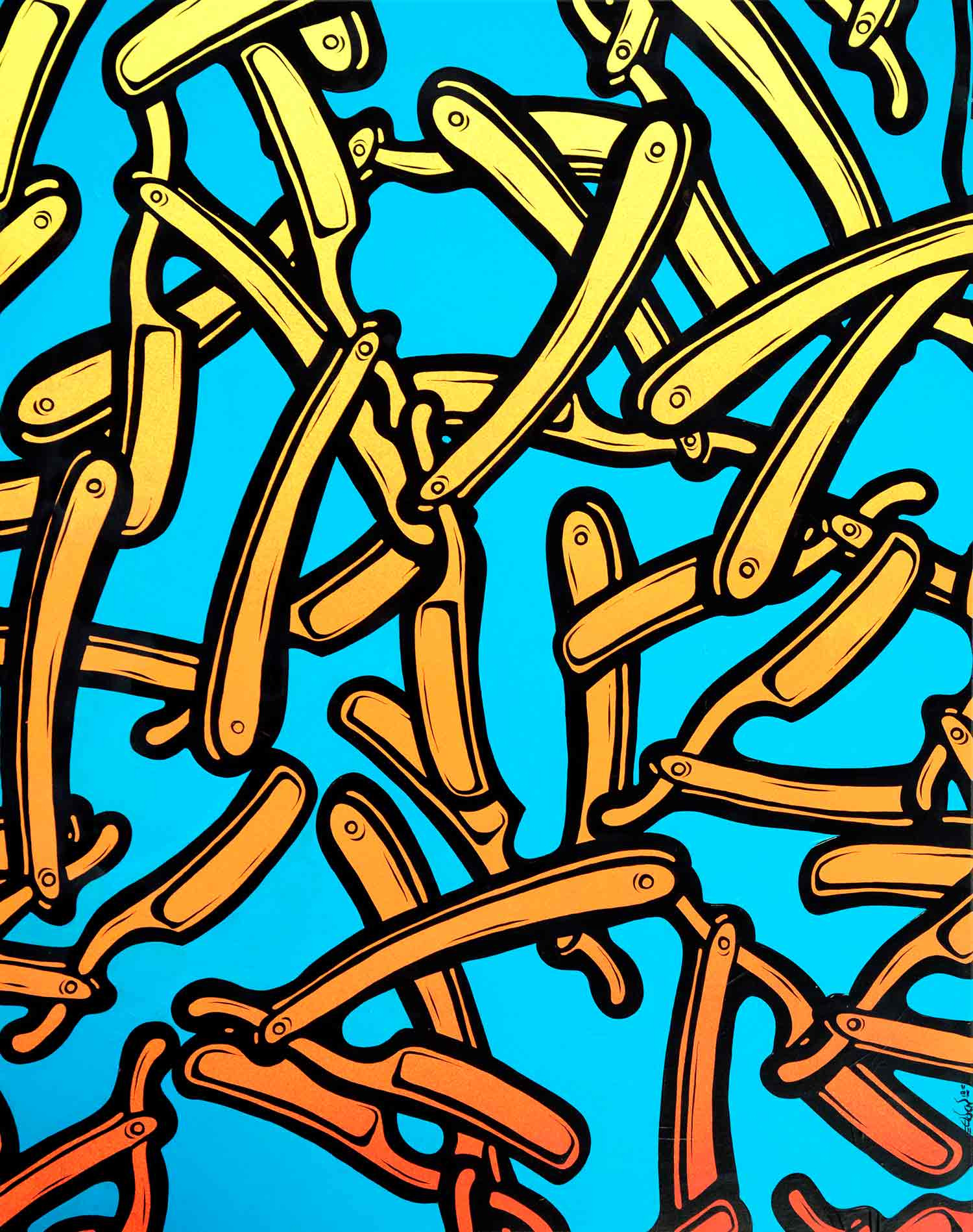 Ewen Gur, Sharp as a Razor, painting - Artalistic online contemporary art buying and selling gallery