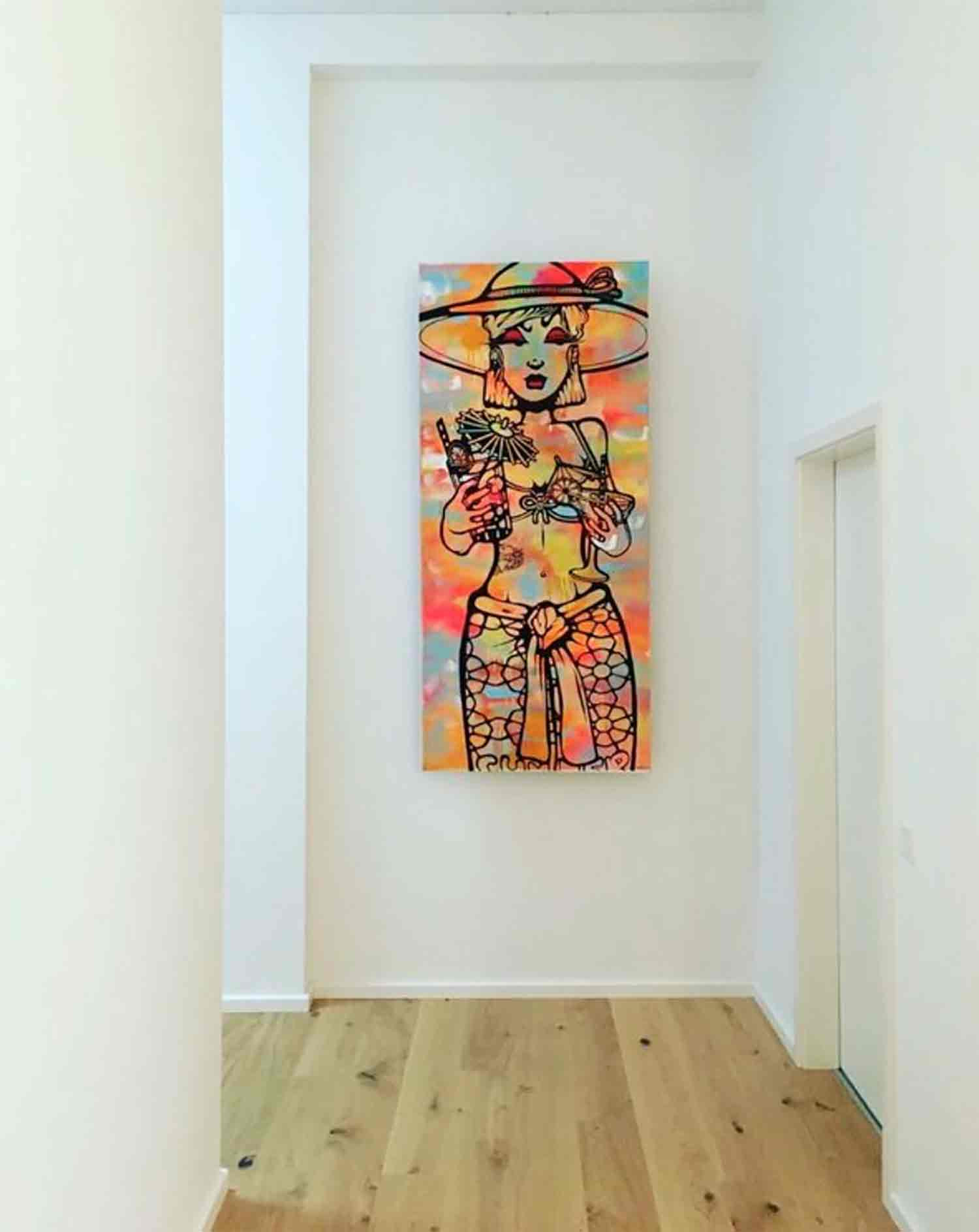 Ewen Gur, Pour me a Drink!, painting - Artalistic online contemporary art buying and selling gallery