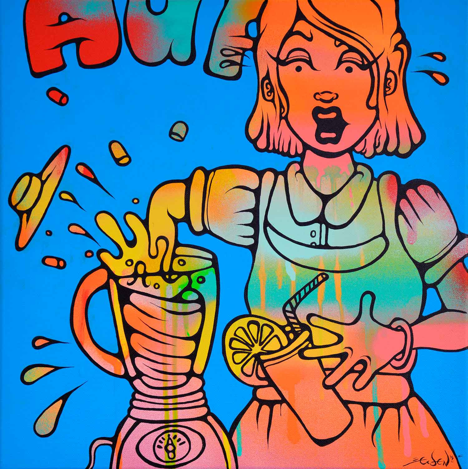 Ewen Gur, Oh Gosh, painting - Artalistic online contemporary art buying and selling gallery