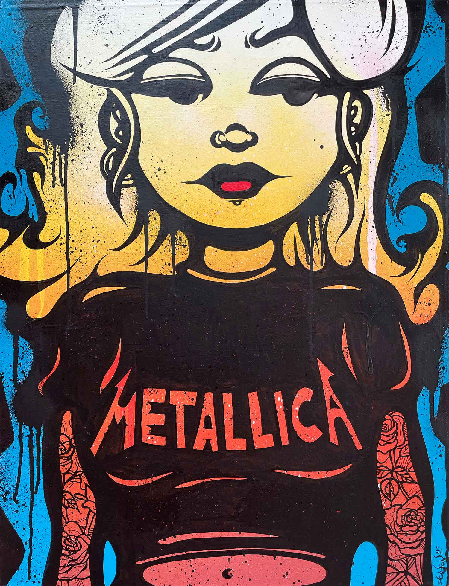 Ewen Gur, Metalhead, painting - Artalistic online contemporary art buying and selling gallery