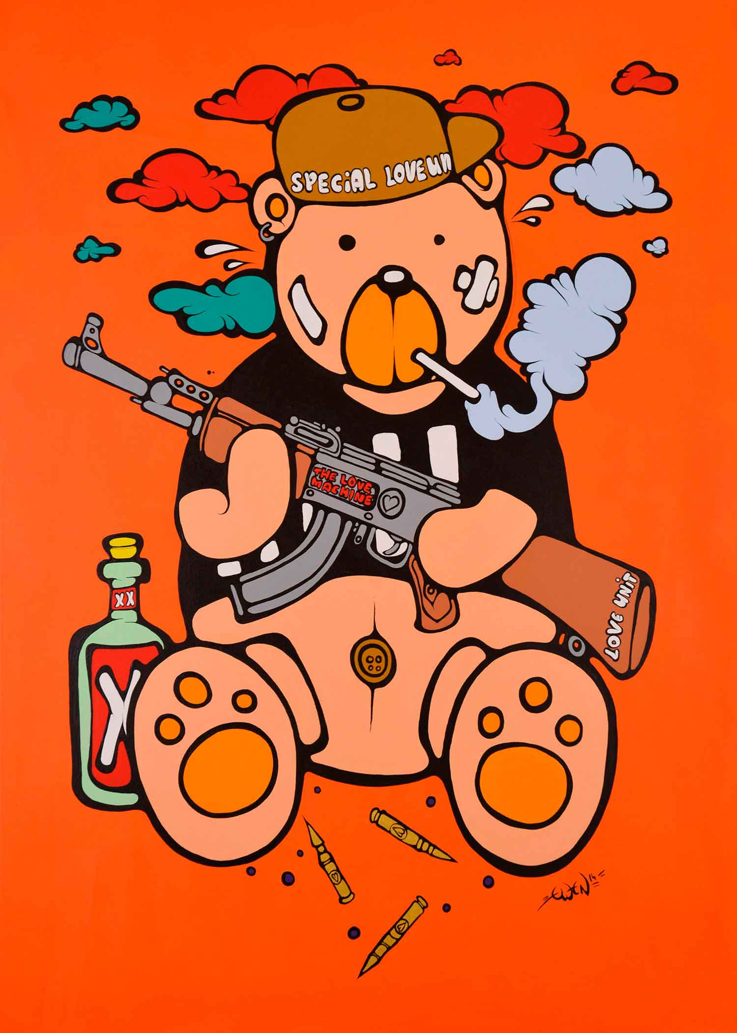 Ewen Gur, Max the Teddybär ♯7, painting - Artalistic online contemporary art buying and selling gallery