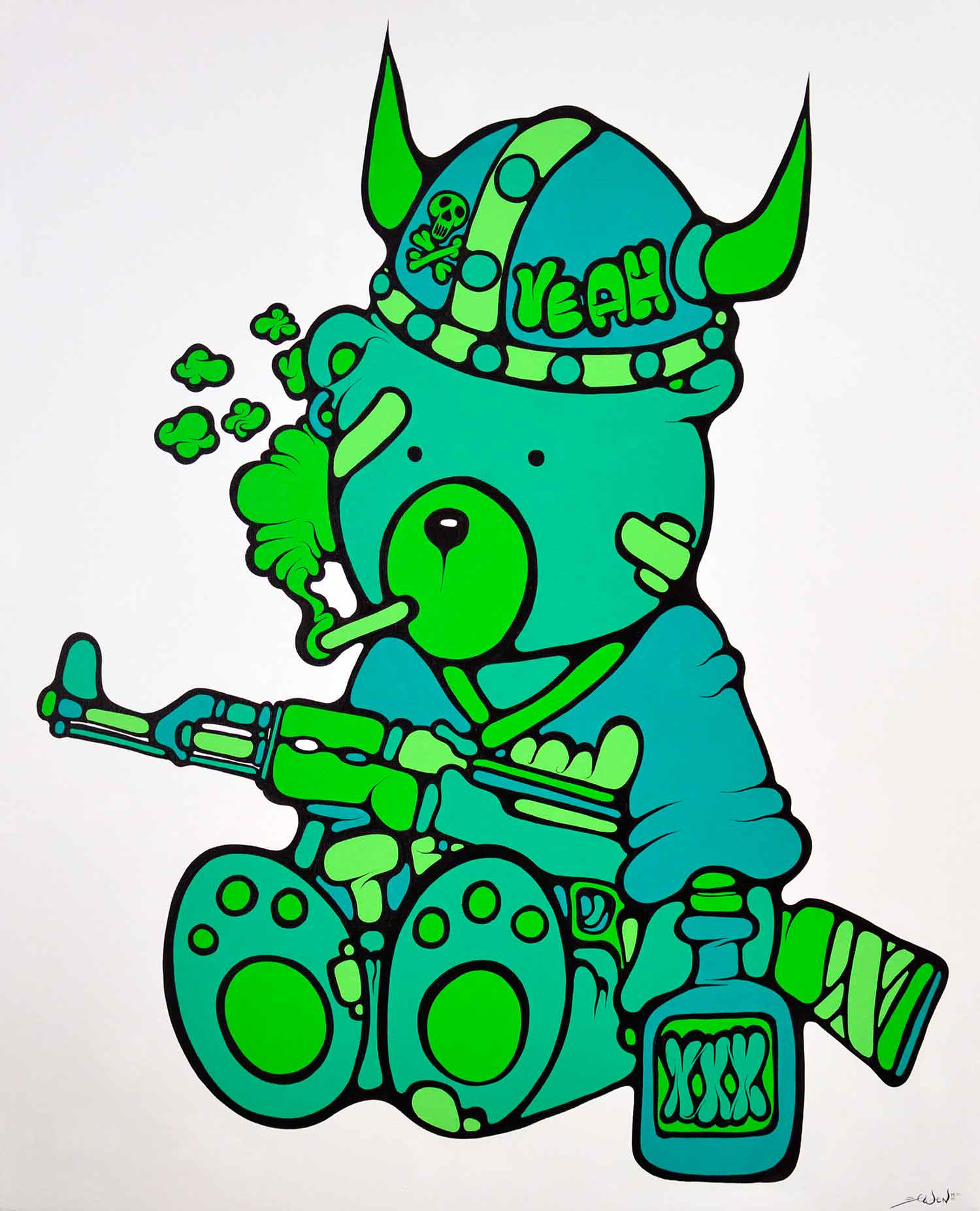 Ewen Gur, Max the Teddybär ♯19, painting - Artalistic online contemporary art buying and selling gallery