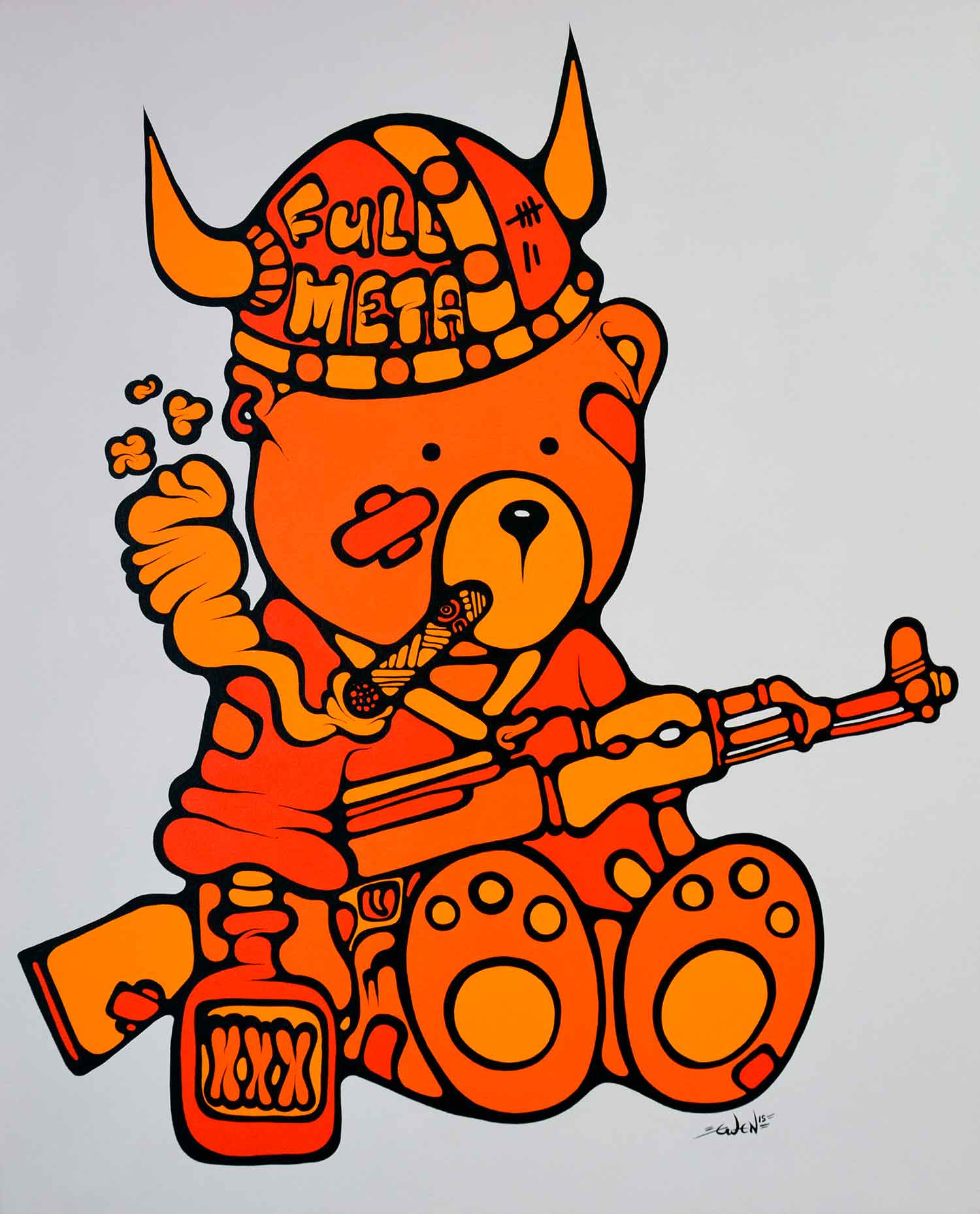 Ewen Gur, Max the Teddybär ♯17, painting - Artalistic online contemporary art buying and selling gallery