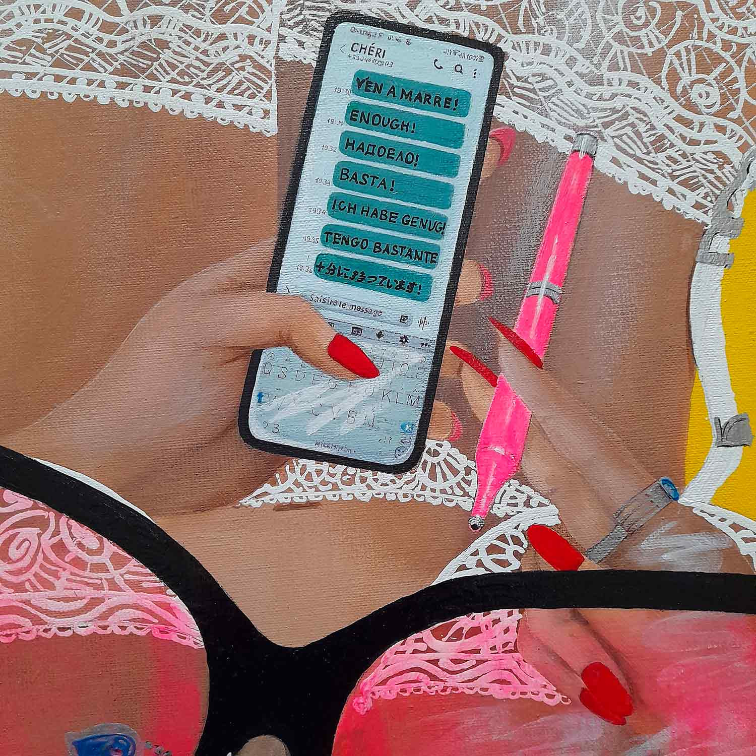 Victoria Bordier, Y'en a marre, painting - Artalistic online contemporary art buying and selling gallery