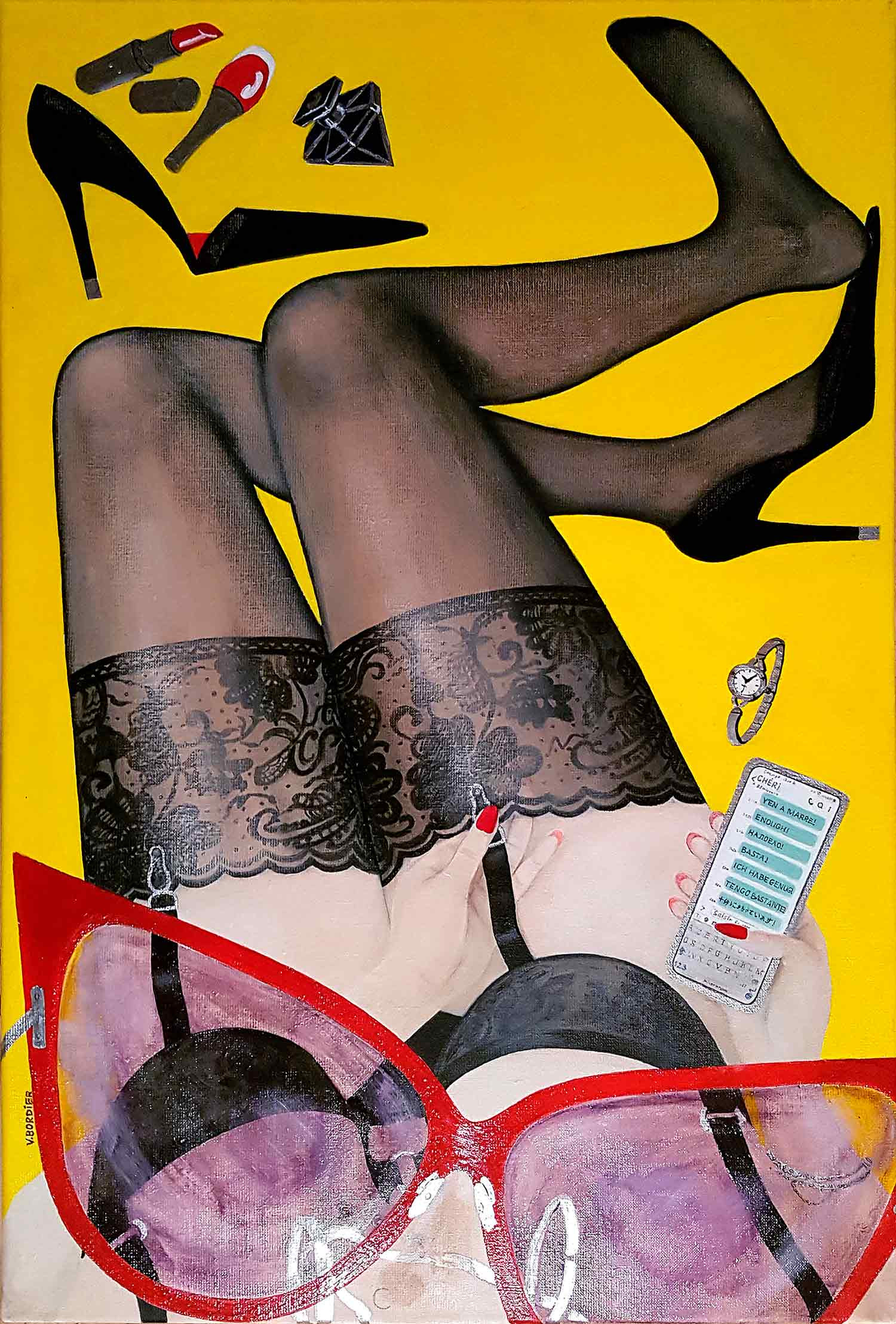 Victoria Bordier, y'en a marre, painting - Artalistic online contemporary art buying and selling gallery