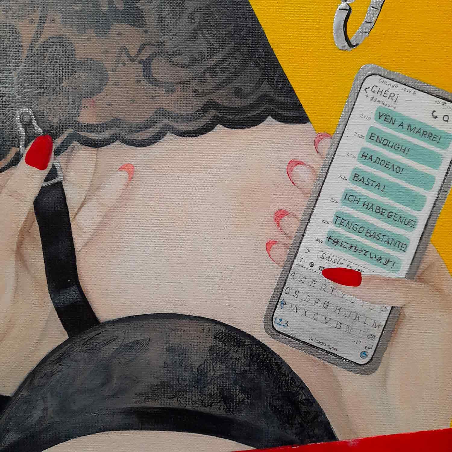 Victoria Bordier, y'en a marre, painting - Artalistic online contemporary art buying and selling gallery