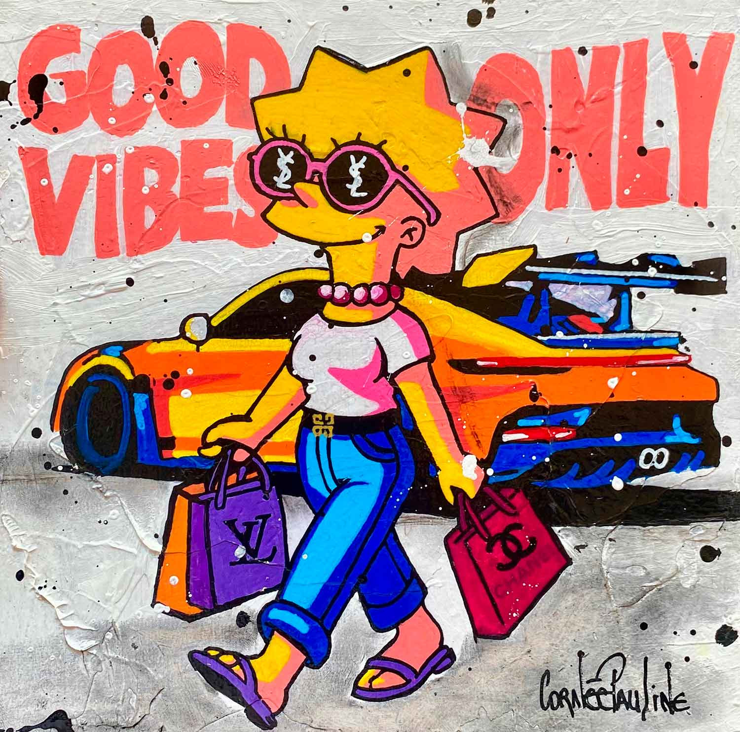 Pauline Cornée, Good vibes only, painting - Artalistic online contemporary art buying and selling gallery