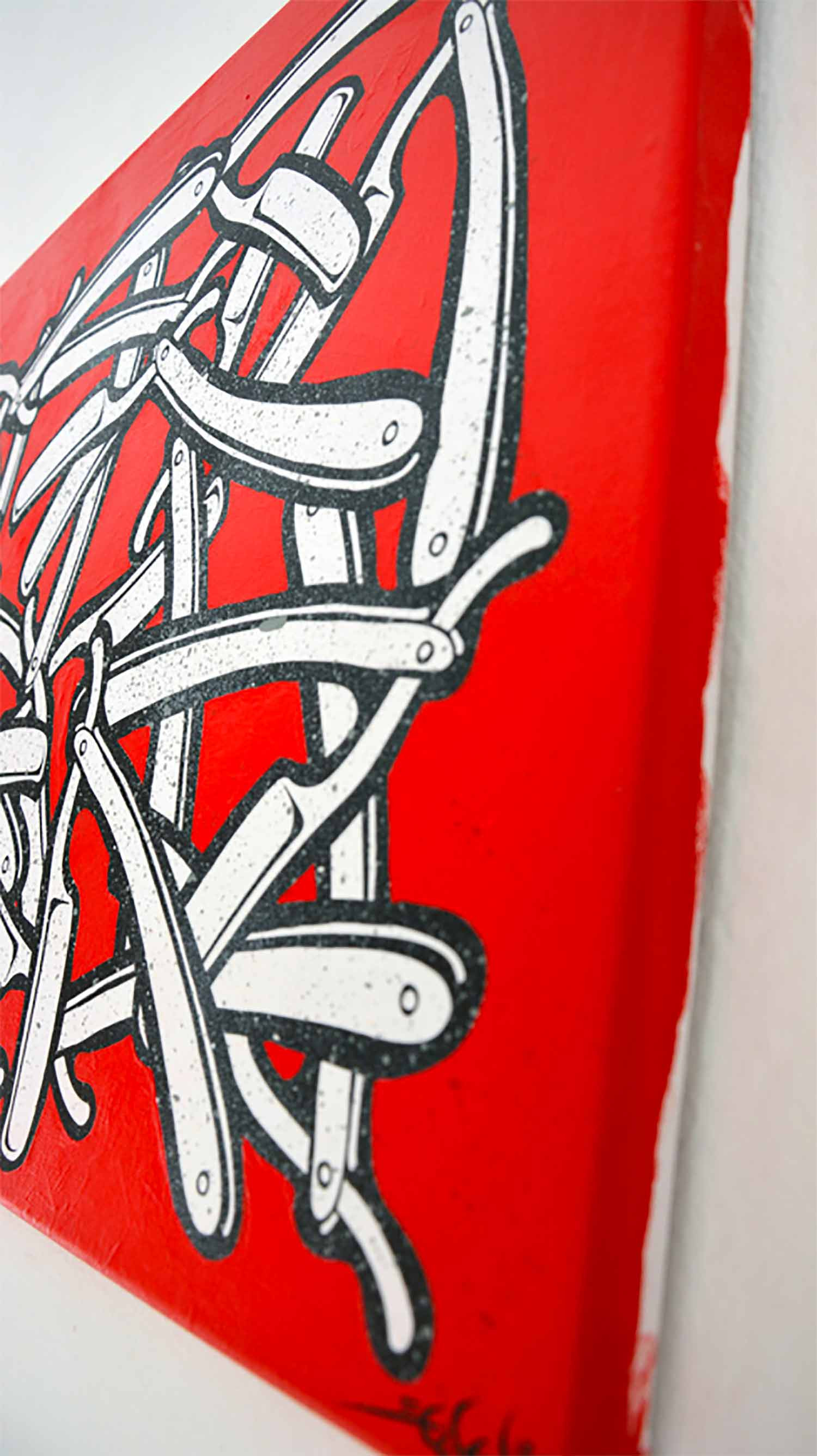 Ewen Gur, Jackson Pollock's straight razors, painting - Artalistic online contemporary art buying and selling gallery