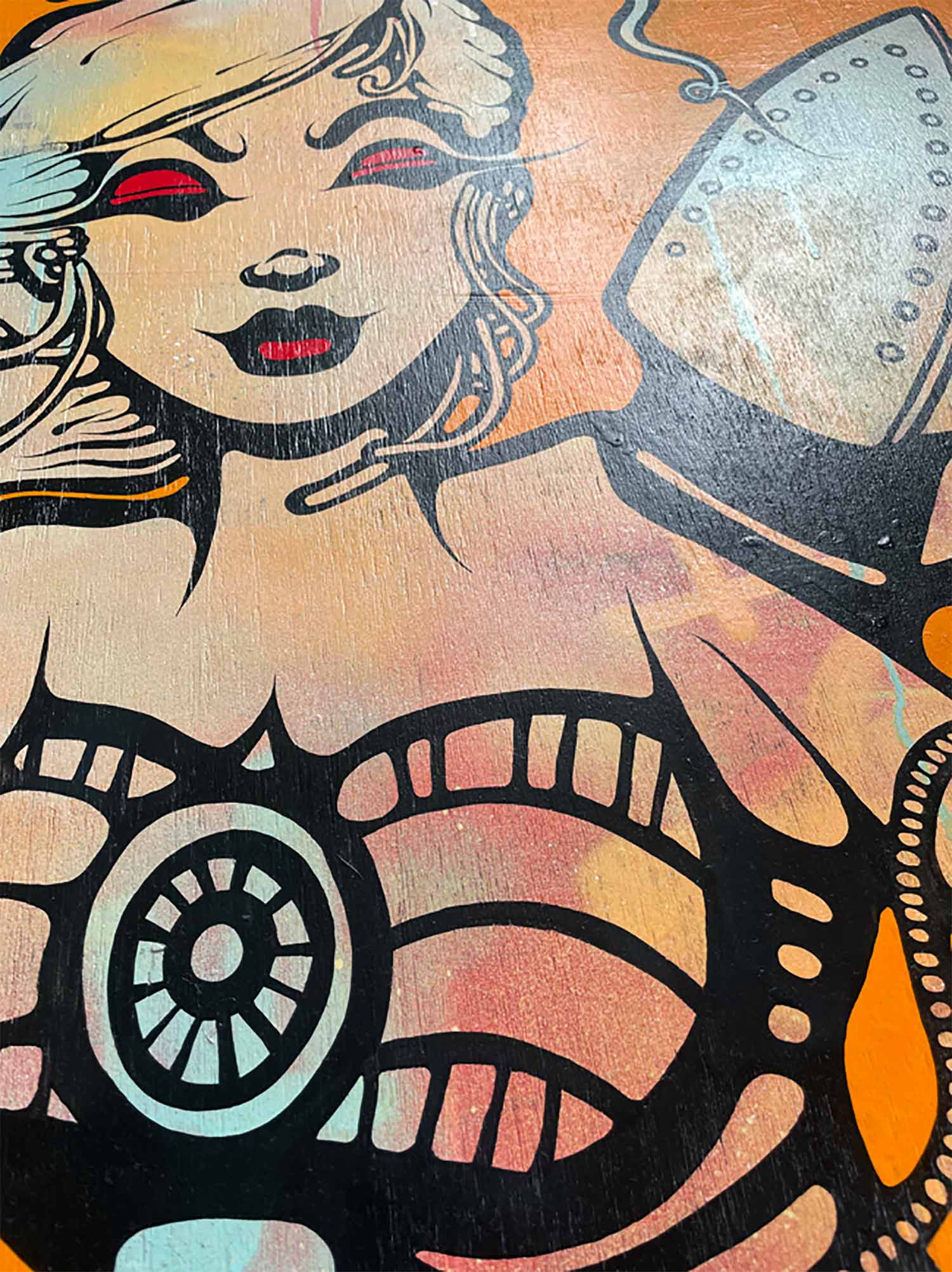 Ewen Gur, Iron Woman 2, painting - Artalistic online contemporary art buying and selling gallery