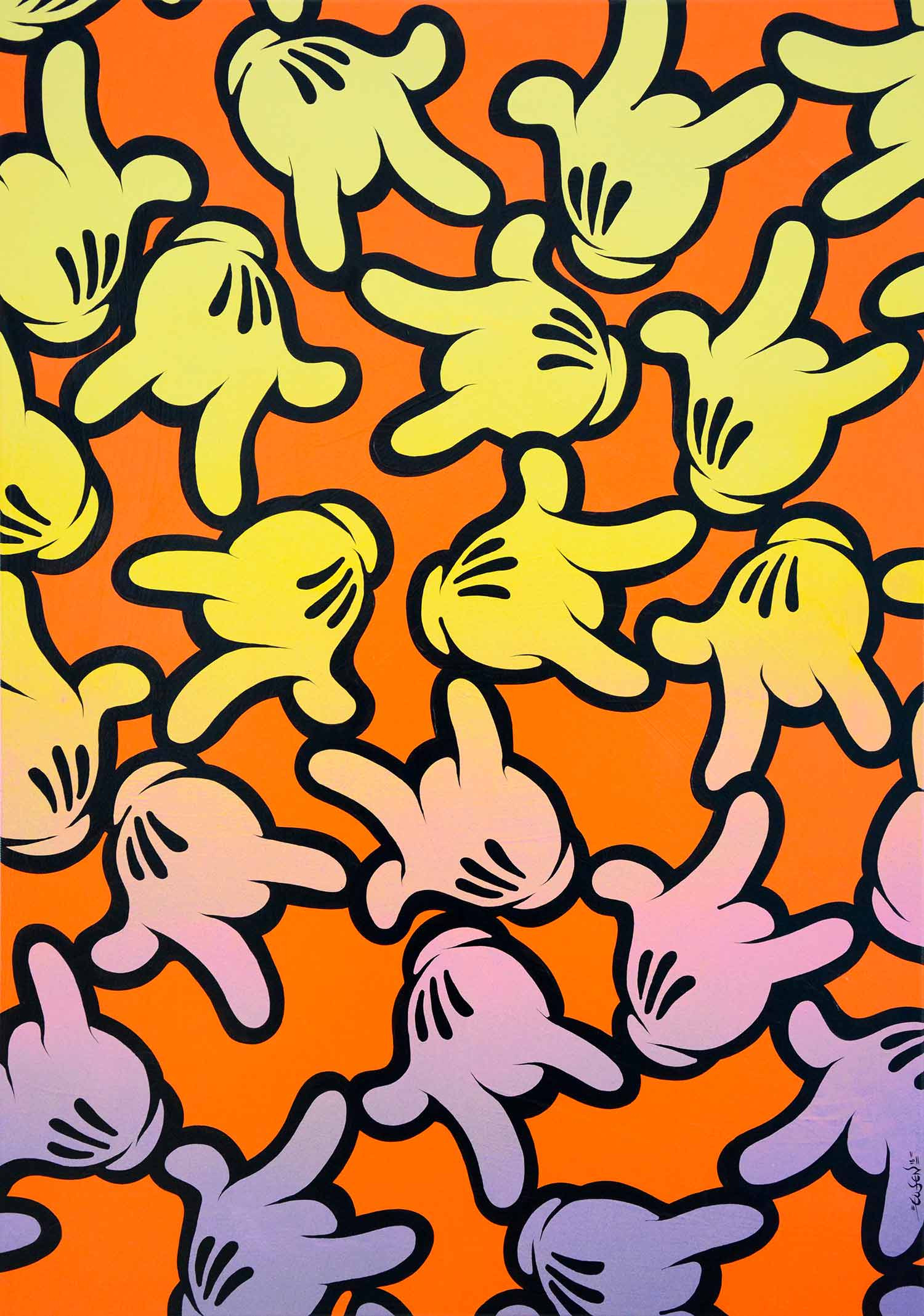 Ewen Gur, Into the Mosh Pit, painting - Artalistic online contemporary art buying and selling gallery