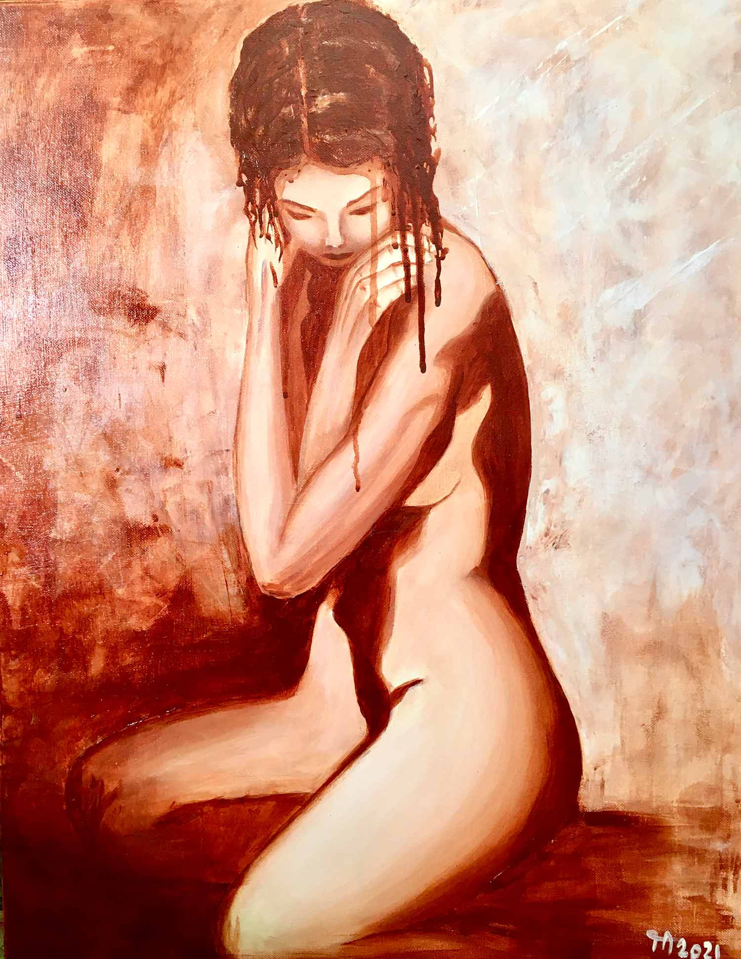 Françoise Augustine, Joséphine, painting - Artalistic online contemporary art buying and selling gallery