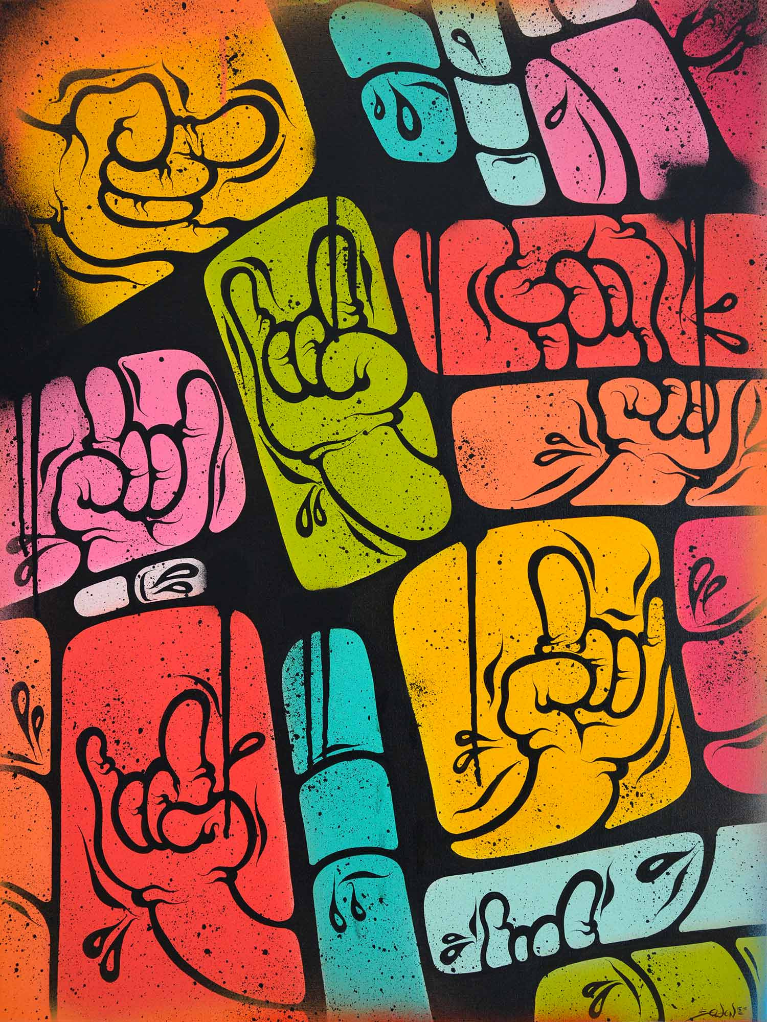 Ewen Gur, Everybody say yeah, painting - Artalistic online contemporary art buying and selling gallery