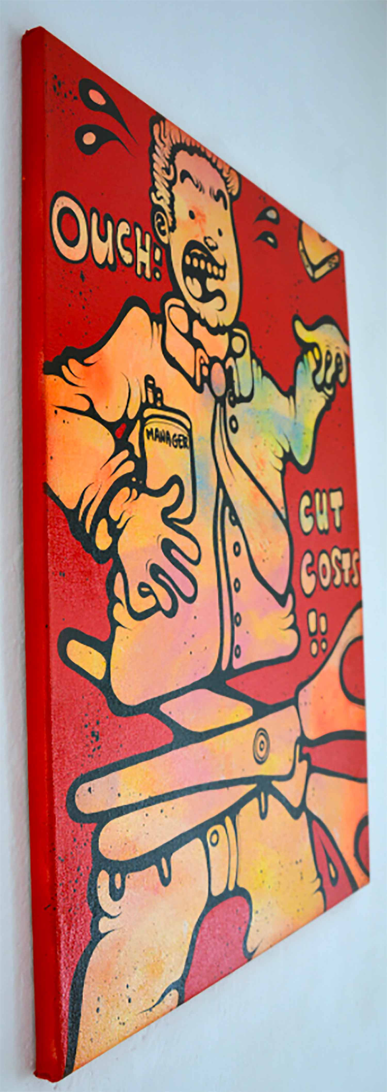 Ewen Gur, Cut costs, painting - Artalistic online contemporary art buying and selling gallery
