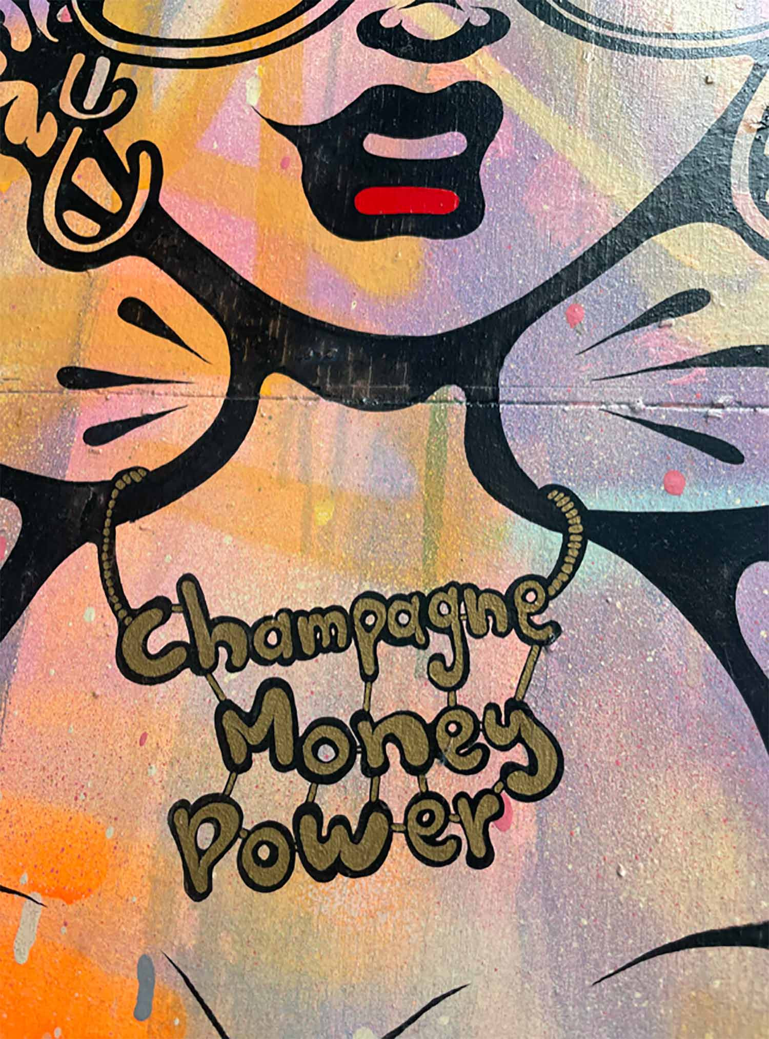 Ewen Gur, Champagne, Money, Power, painting - Artalistic online contemporary art buying and selling gallery