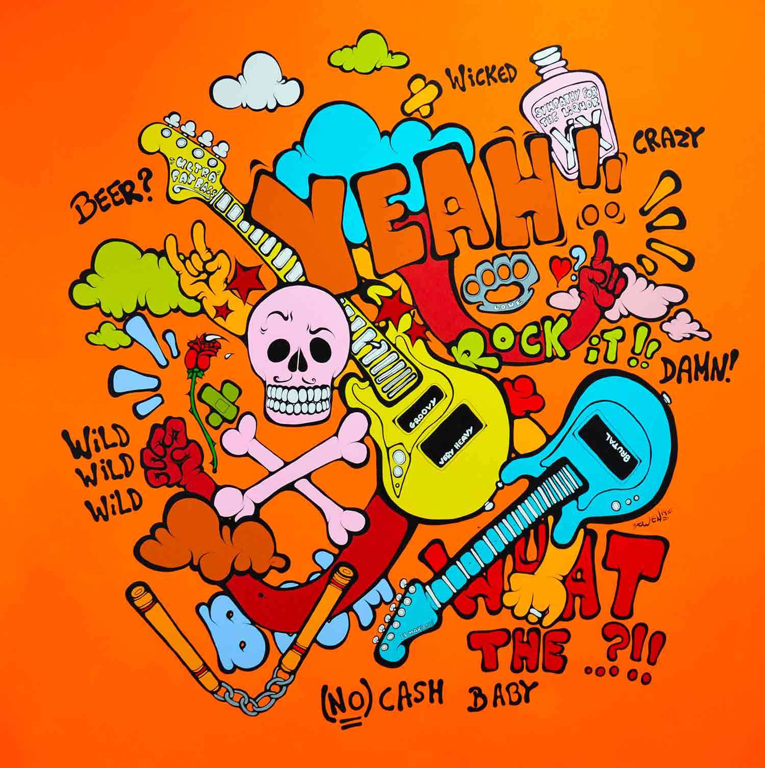 Ewen Gur, The Rock'n'roll way of life, painting - Artalistic online contemporary art buying and selling gallery
