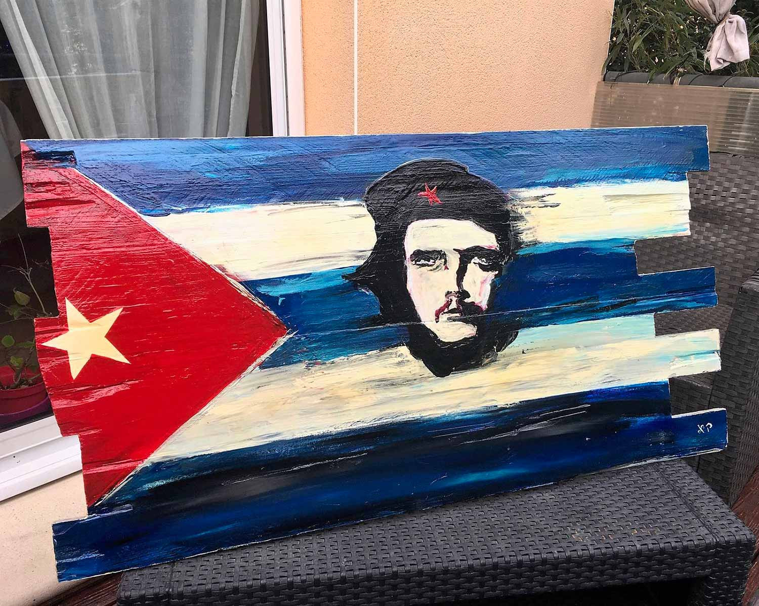 Nicolas Postec, Che Guevara, painting - Artalistic online contemporary art buying and selling gallery