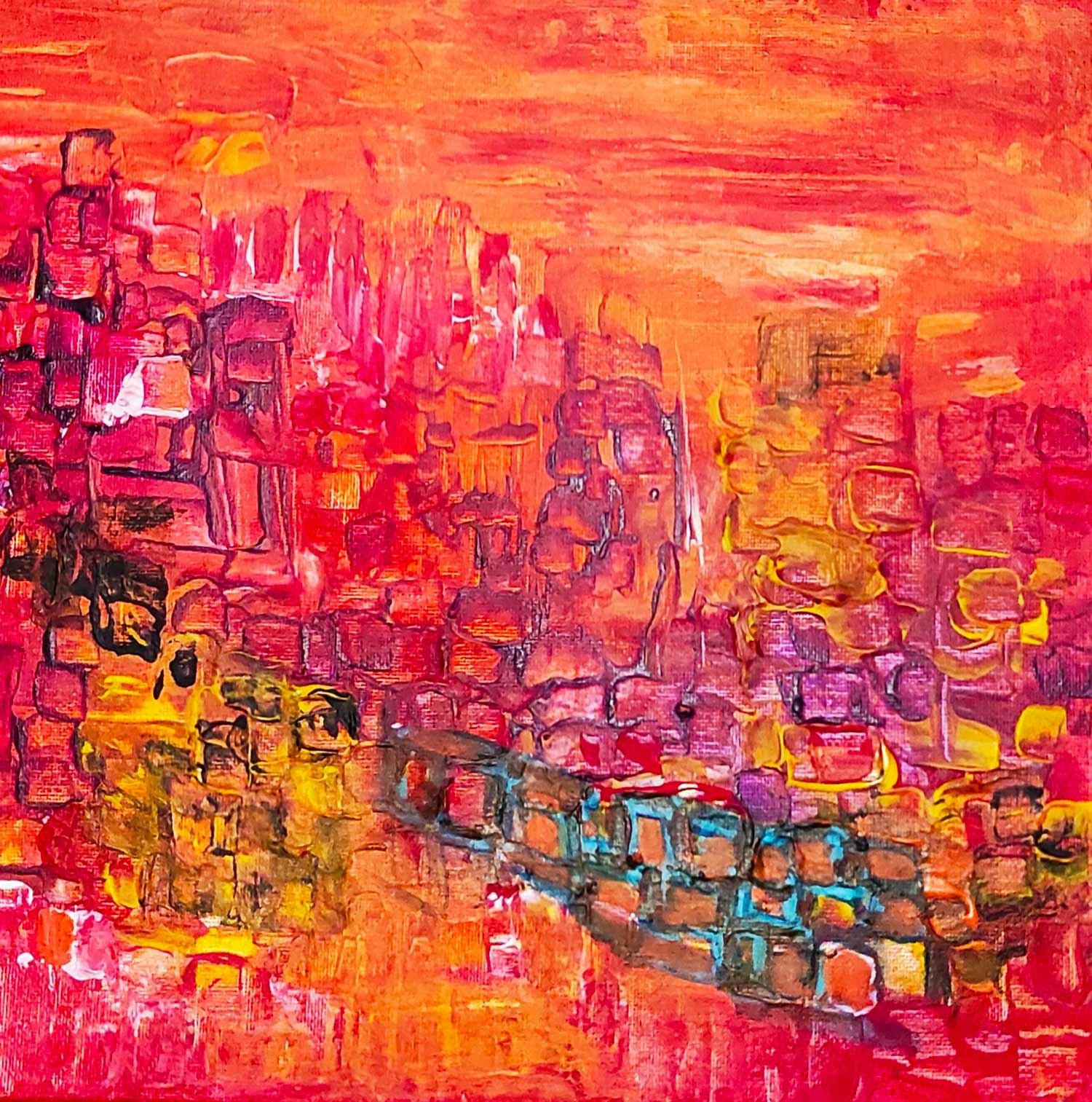Tissa, vestige d'une ville effondrée, painting - Artalistic online contemporary art buying and selling gallery