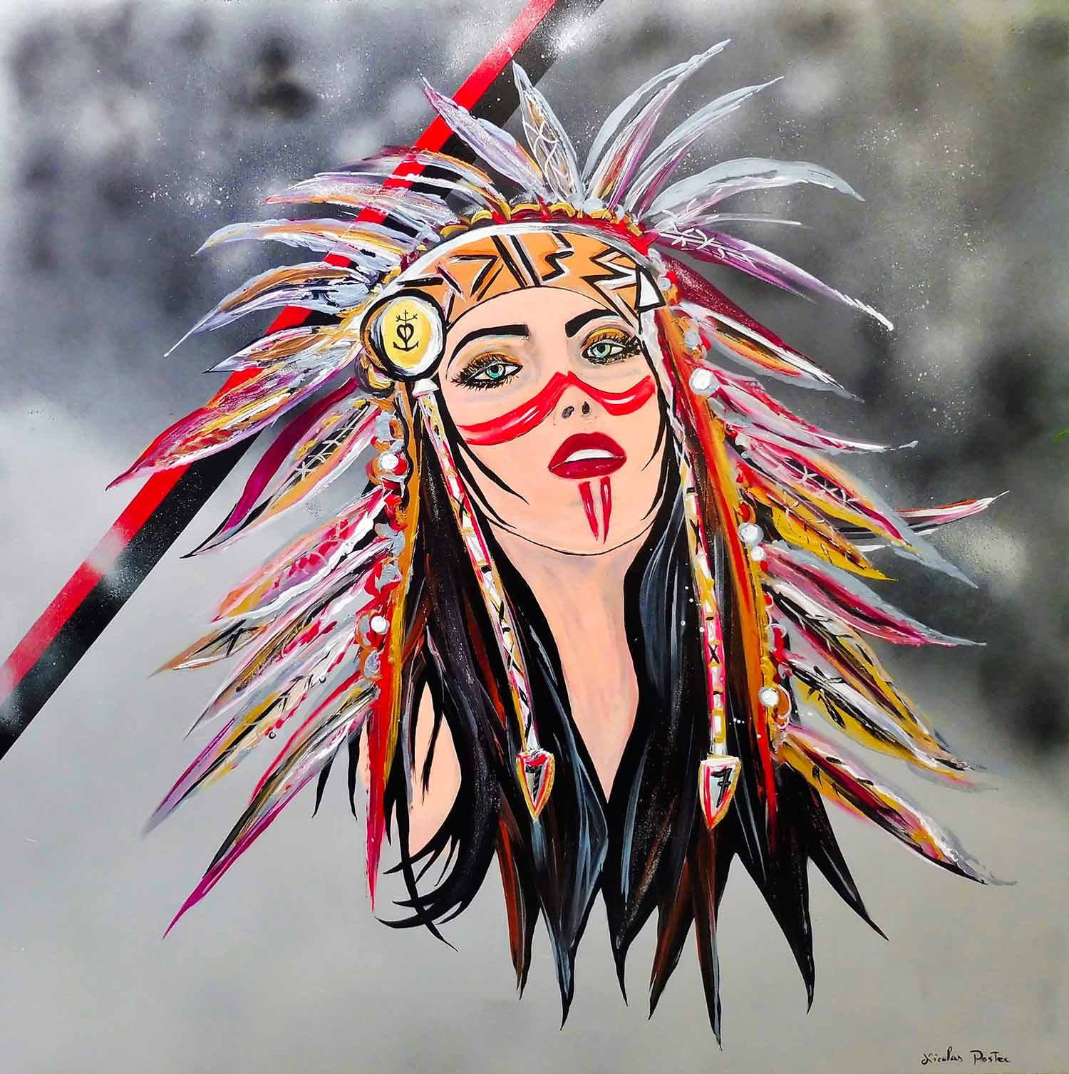 Nicolas Postec, Chenoa, painting - Artalistic online contemporary art buying and selling gallery
