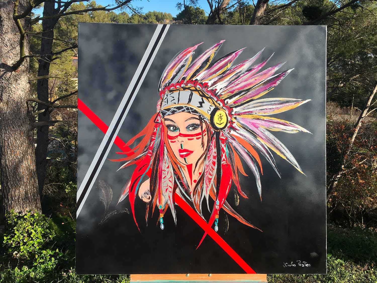 Nicolas Postec, Kachina, painting - Artalistic online contemporary art buying and selling gallery