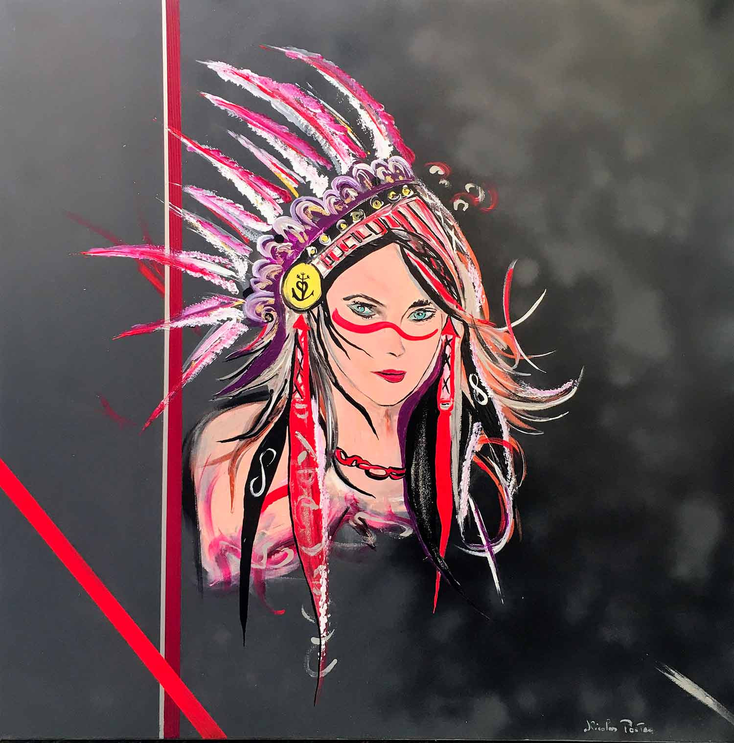 Nicolas Postec, Winona, painting - Artalistic online contemporary art buying and selling gallery