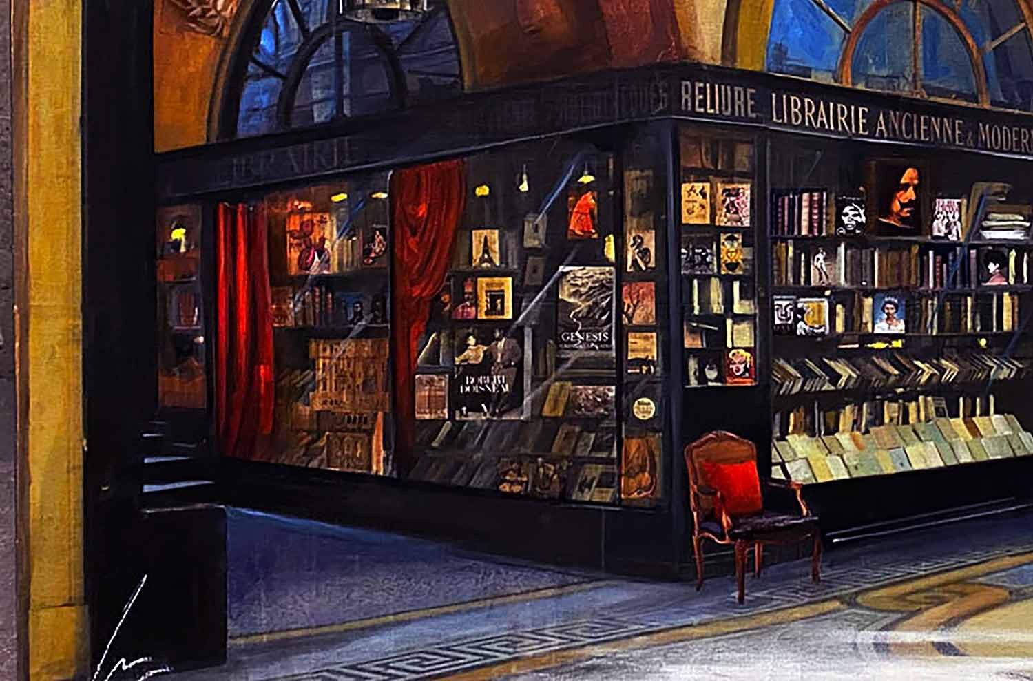 Nathalie Lemaître, Librairie, painting - Artalistic online contemporary art buying and selling gallery
