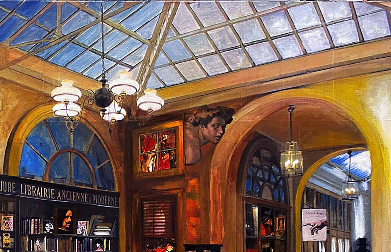 Nathalie Lemaître, Librairie, painting - Artalistic online contemporary art buying and selling gallery