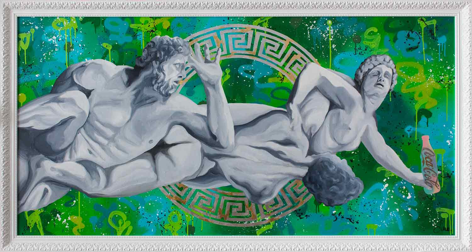 Monika Mrowiec, Battle for the coca-cola, painting - Artalistic online contemporary art buying and selling gallery