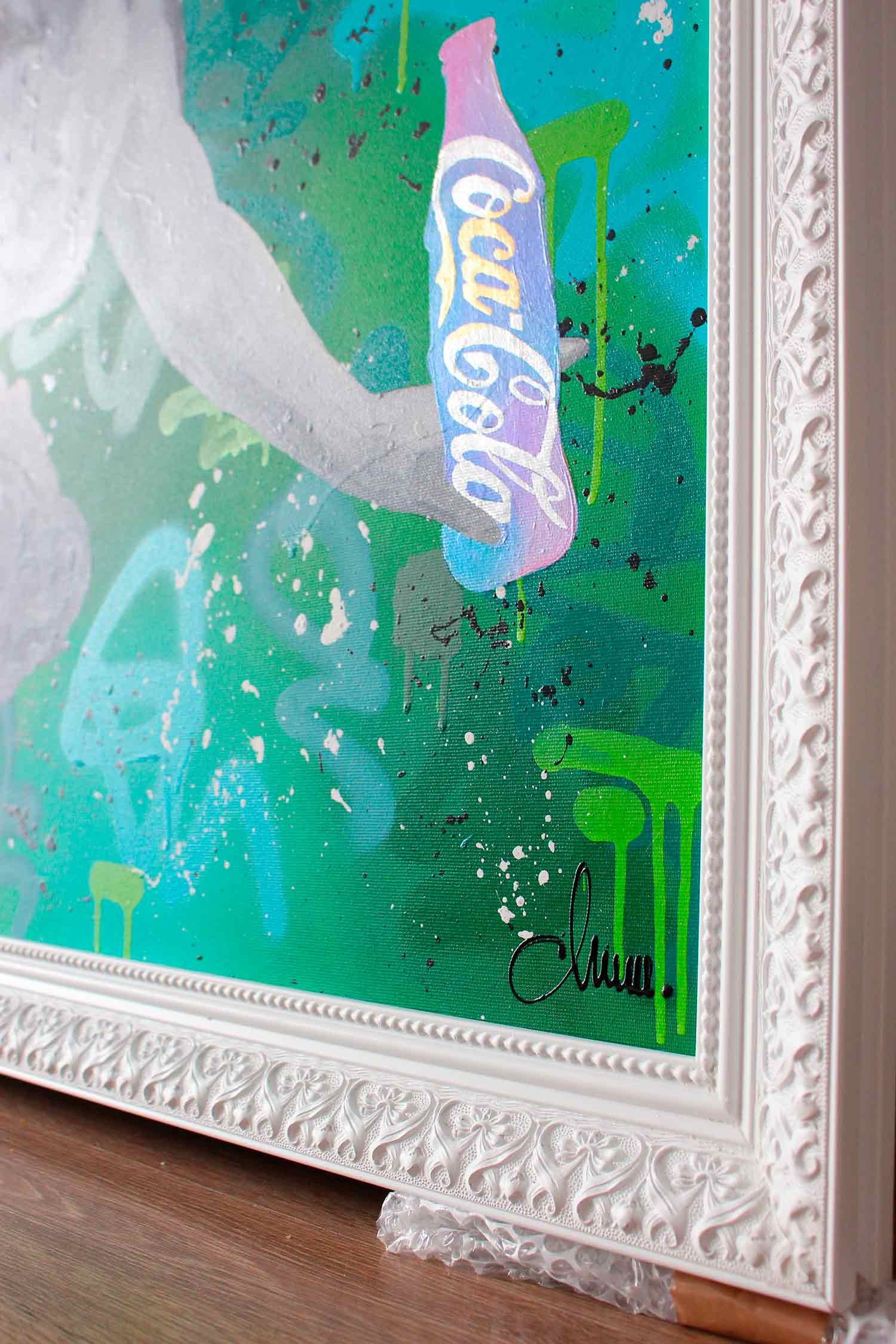 Monika Mrowiec, Battle for the coca-cola, painting - Artalistic online contemporary art buying and selling gallery