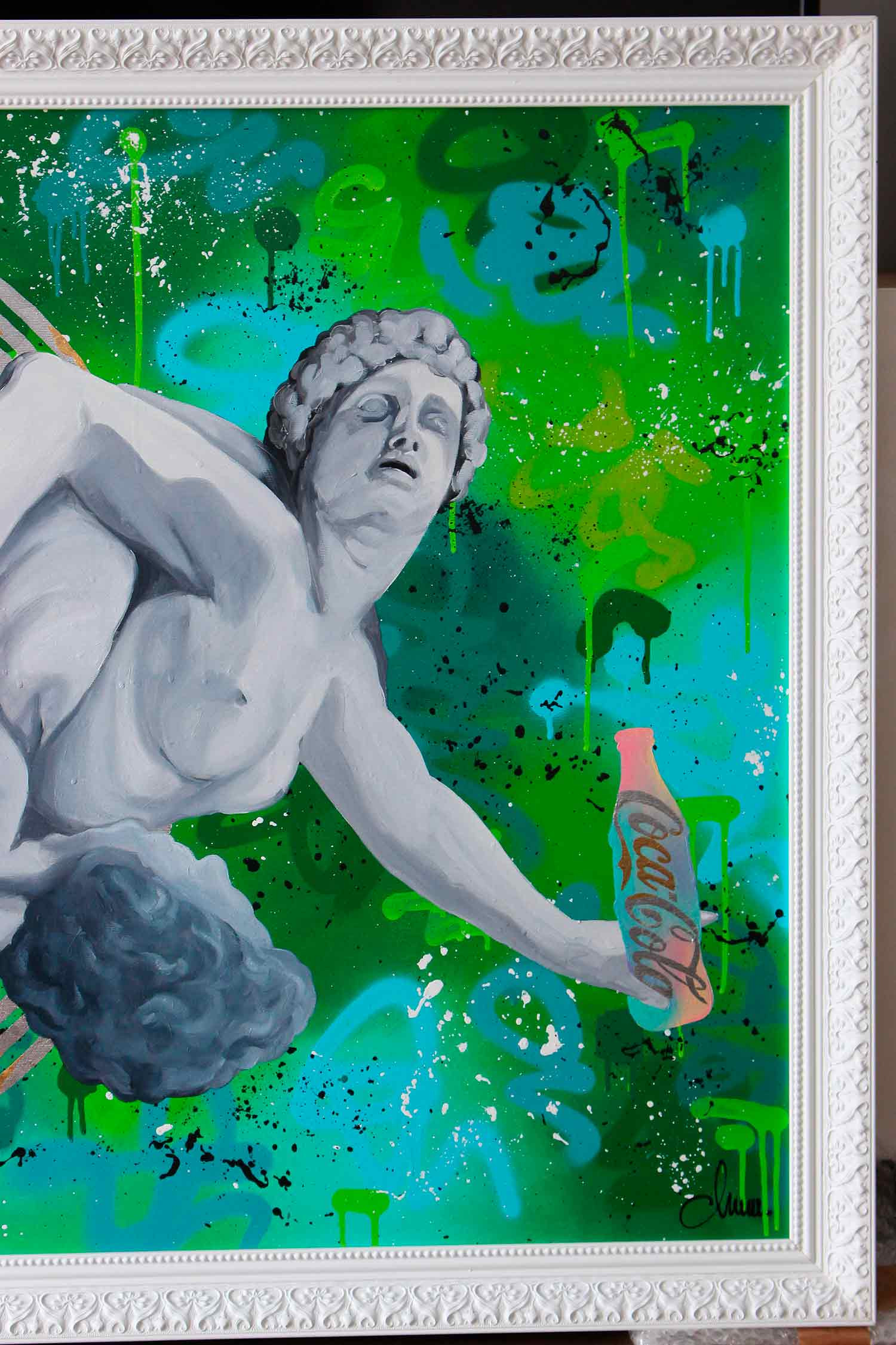 Monika Mrowiec, Battle for the coca-cola, painting - Artalistic online contemporary art buying and selling gallery