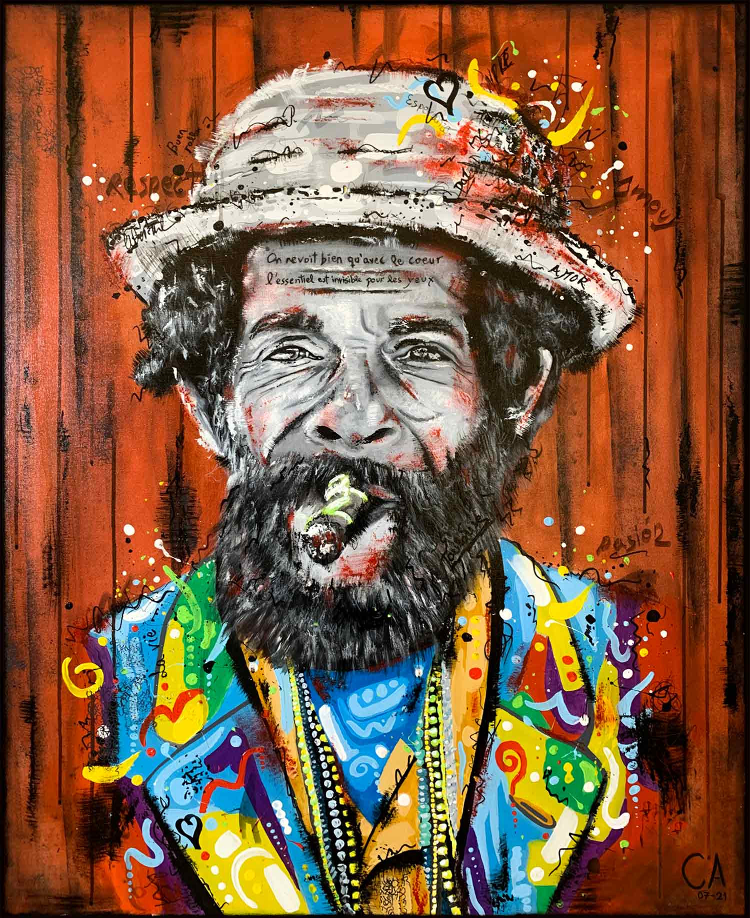 Casto Albarracin, Cubano rojo, painting - Artalistic online contemporary art buying and selling gallery