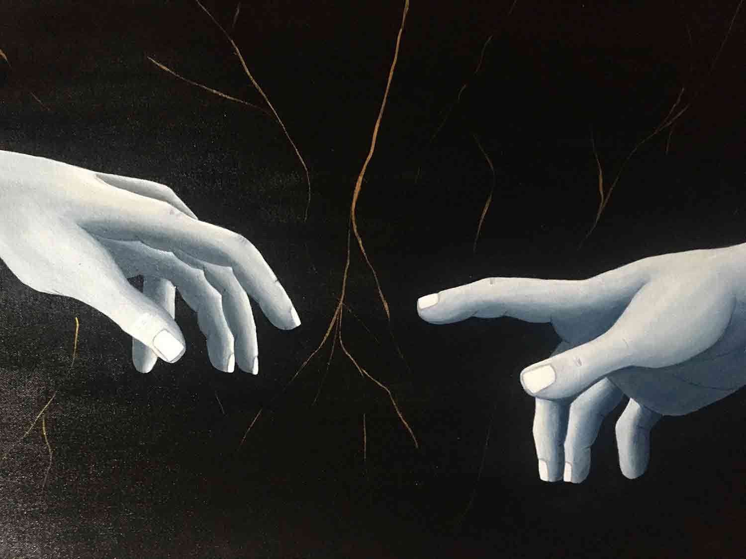 Françoise Augustine, La main de dieu, painting - Artalistic online contemporary art buying and selling gallery