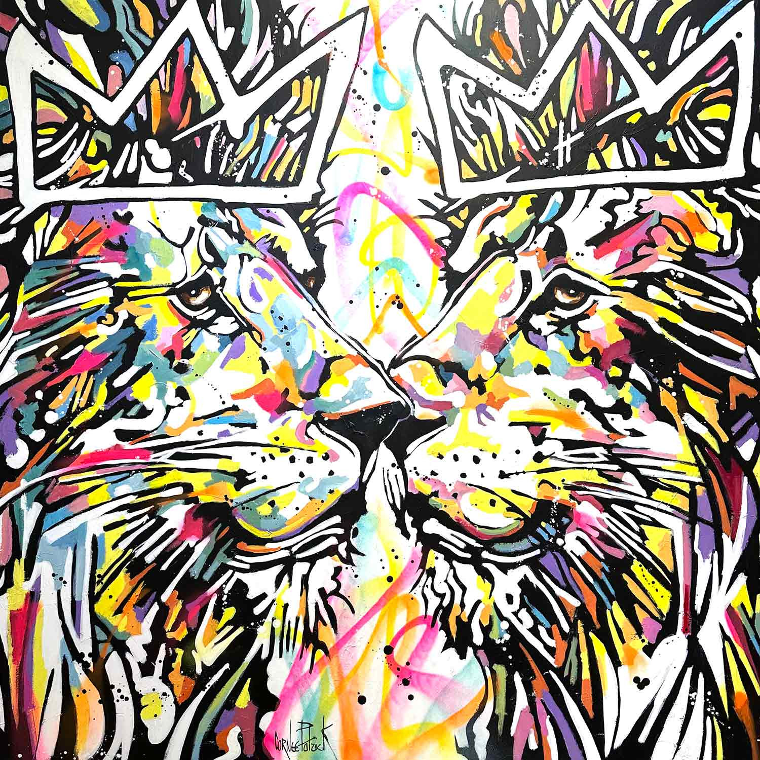 Patrick Cornée, Les lions sont des rois, painting - Artalistic online contemporary art buying and selling gallery