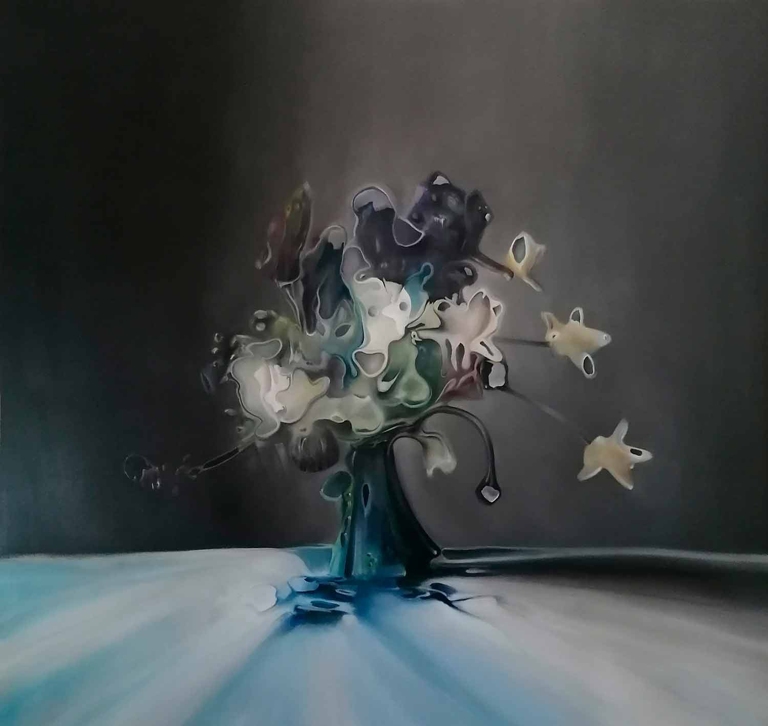 Stefano Mazzolini, Bluville, painting - Artalistic online contemporary art buying and selling gallery