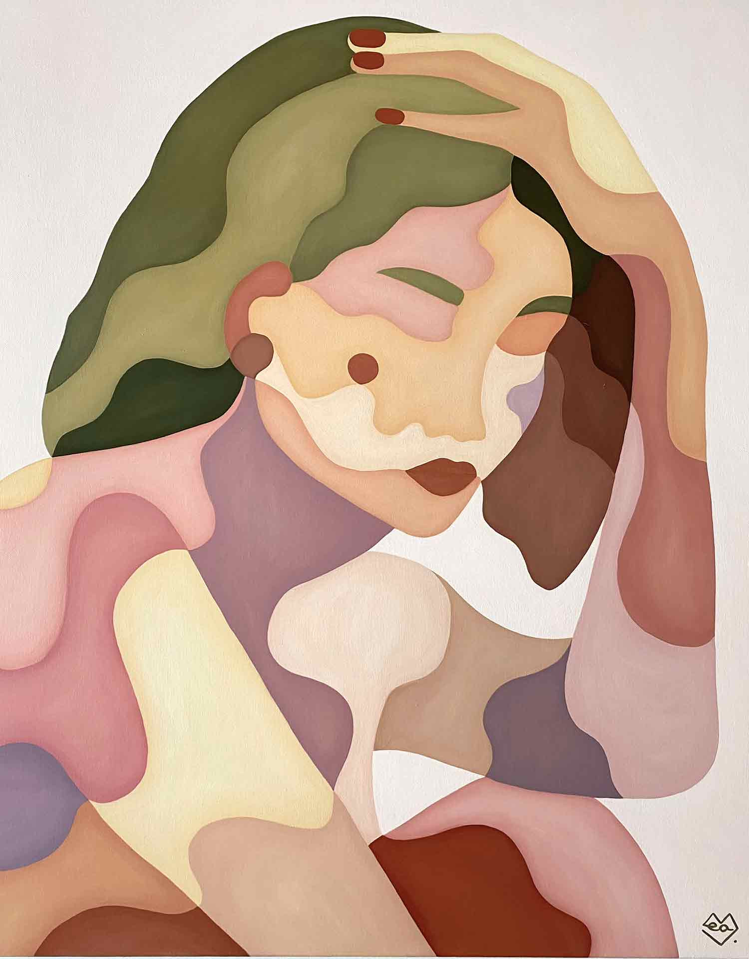 Léa Mongiat, Paysage n°5, painting - Artalistic online contemporary art buying and selling gallery
