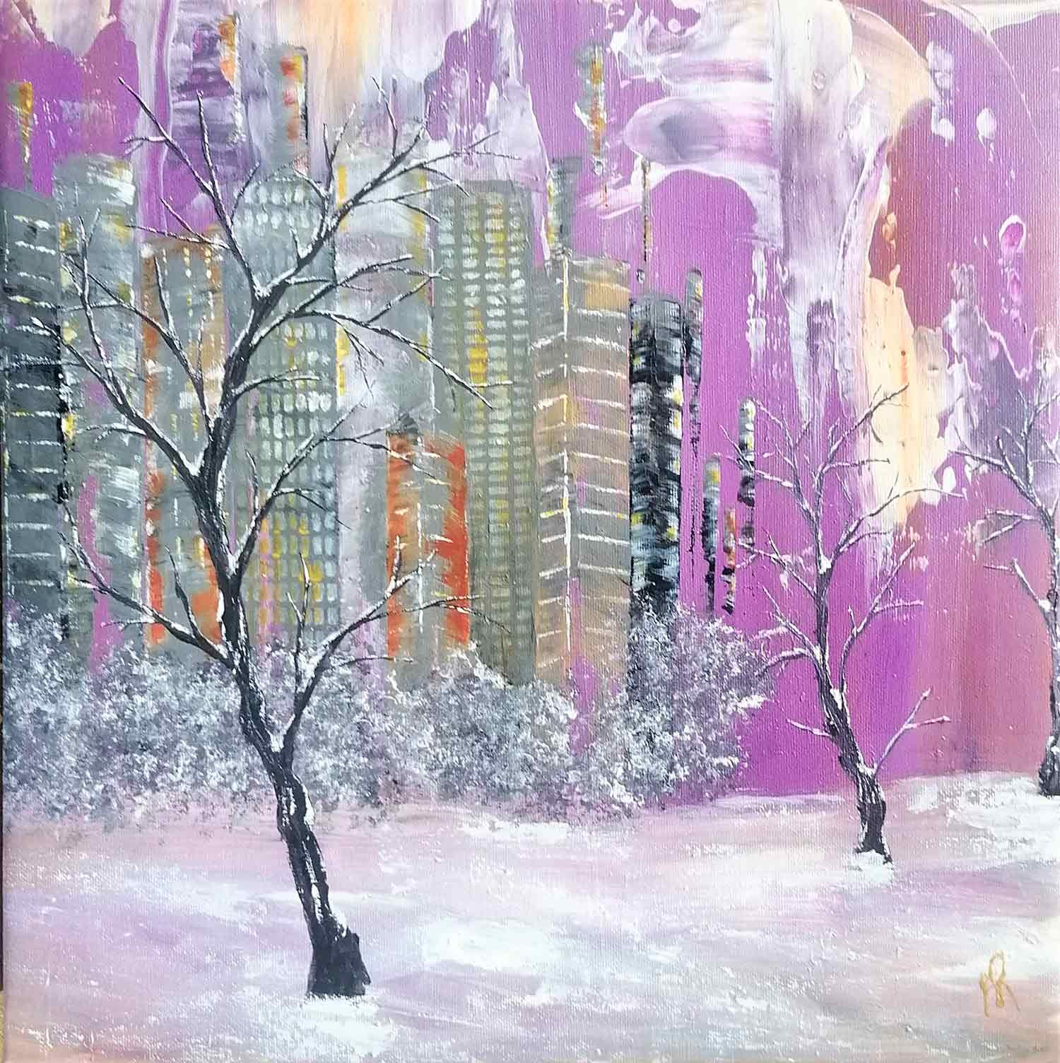 Anne Robin, Purple, painting - Artalistic online contemporary art buying and selling gallery