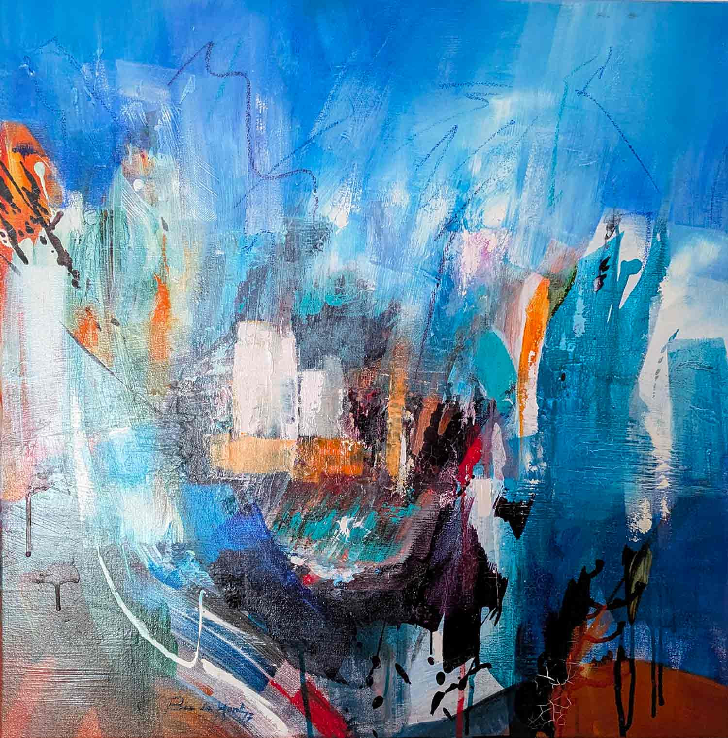 Béa de Mont, Le temps suspendu, painting - Artalistic online contemporary art buying and selling gallery