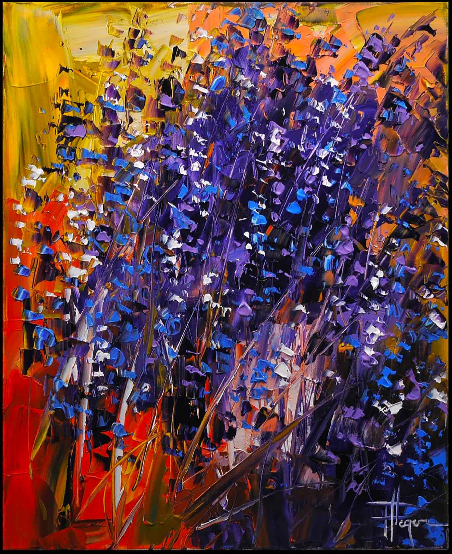 Olivier Pfleger, lavandes sauvages, painting - Artalistic online contemporary art buying and selling gallery