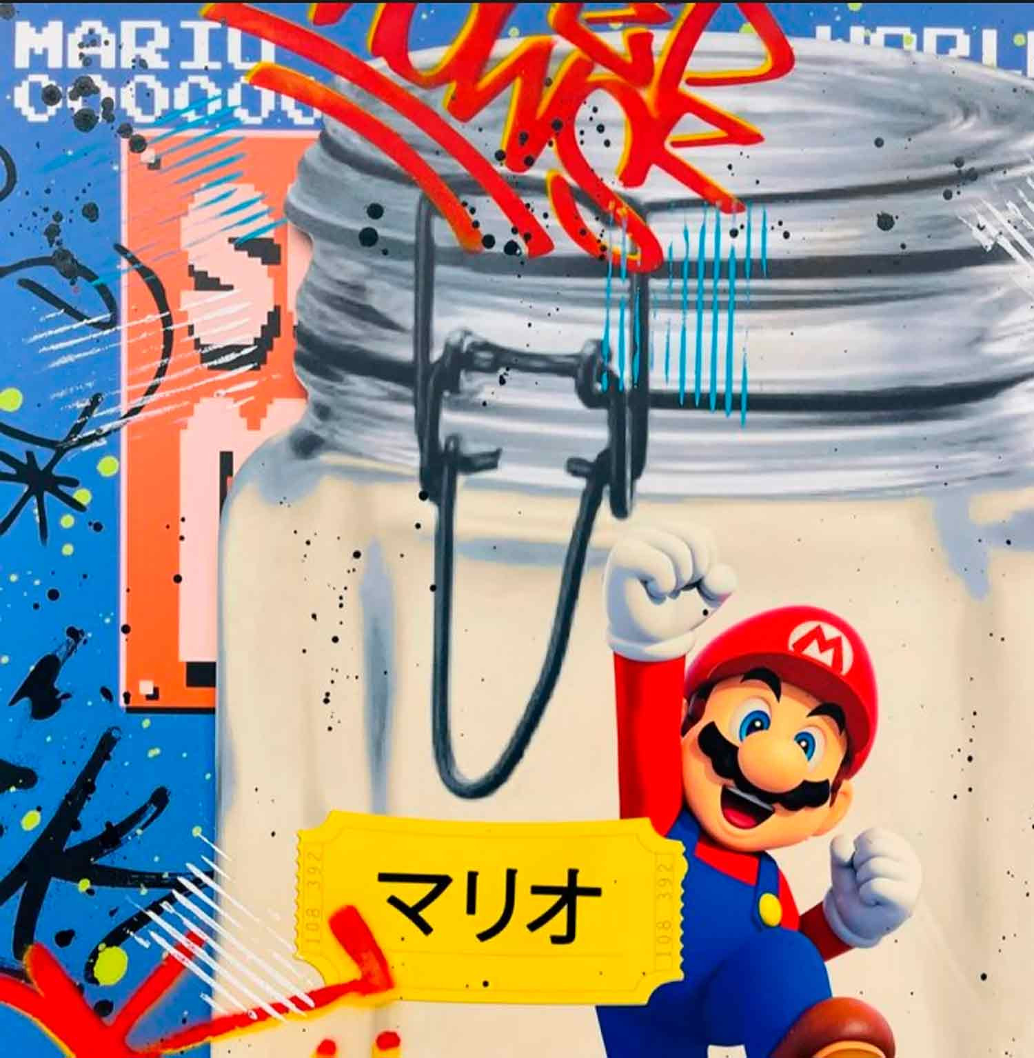 Aiiroh, Preserve Mario Bros, painting - Artalistic online contemporary art buying and selling gallery