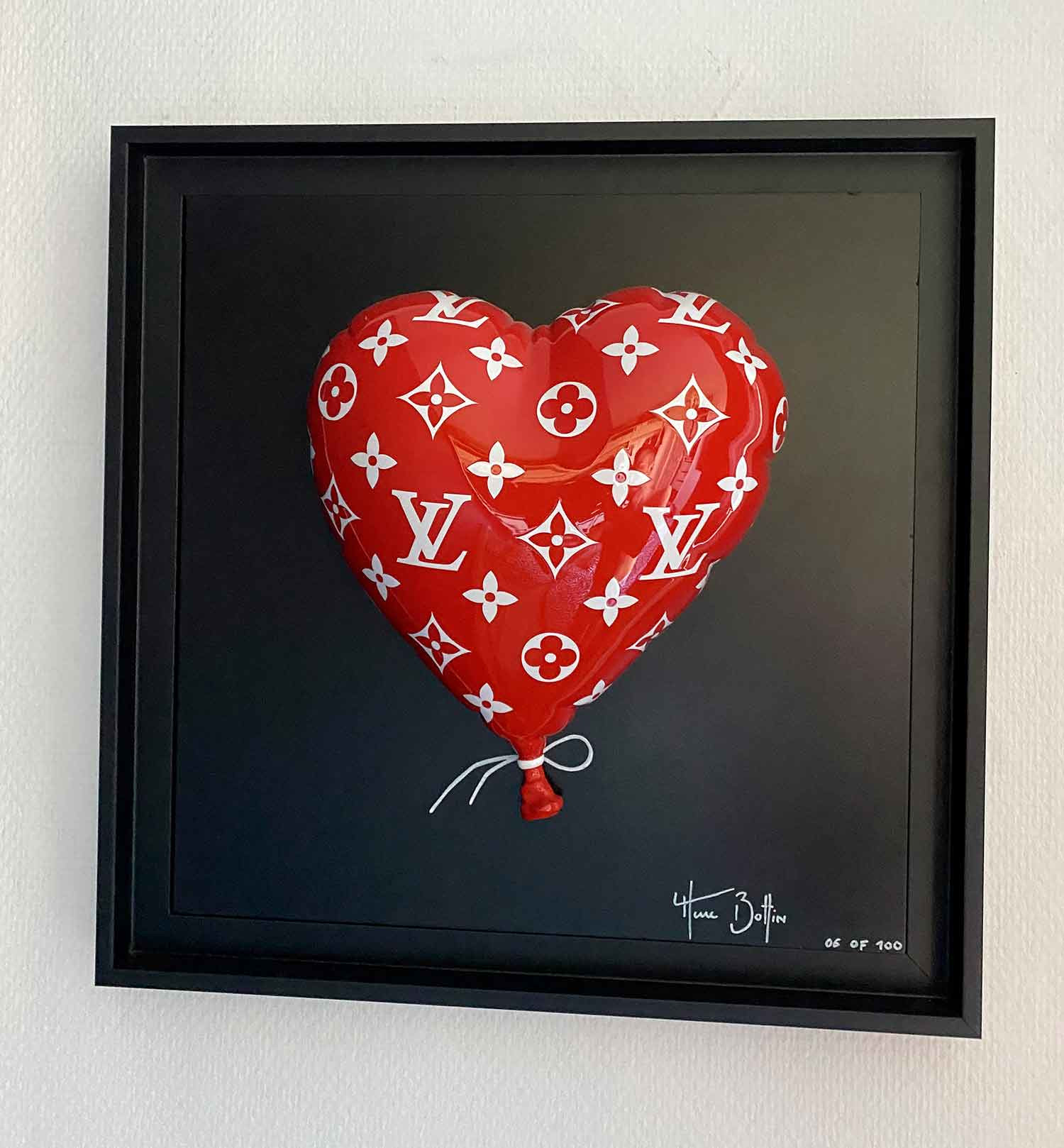 Contemporary Art - Mixed media - Heart Ballon Louis Vuitton - Marc