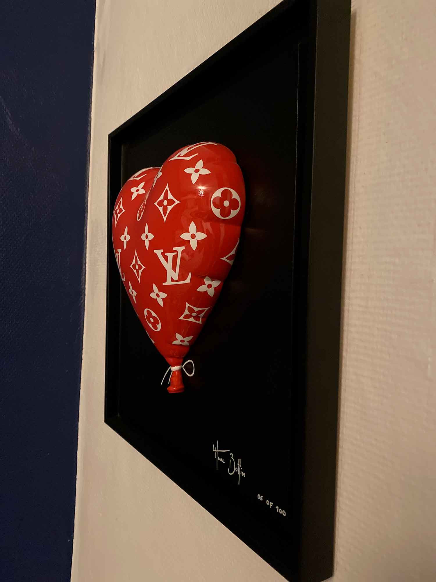 Contemporary Art - Mixed media - Heart Ballon Louis Vuitton - Marc Boffin