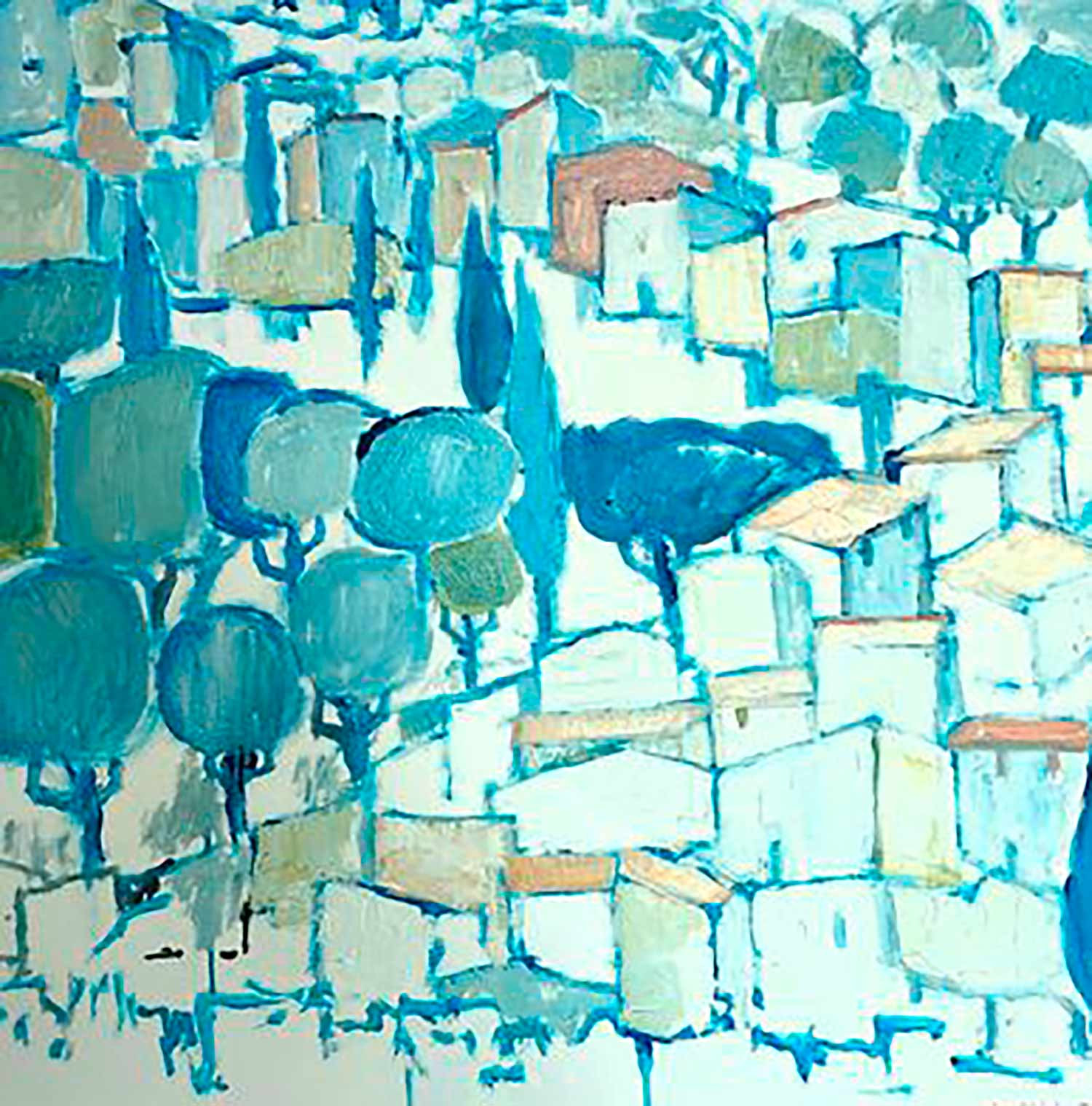 Philippe Michel, Aube provençale, painting - Artalistic online contemporary art buying and selling gallery