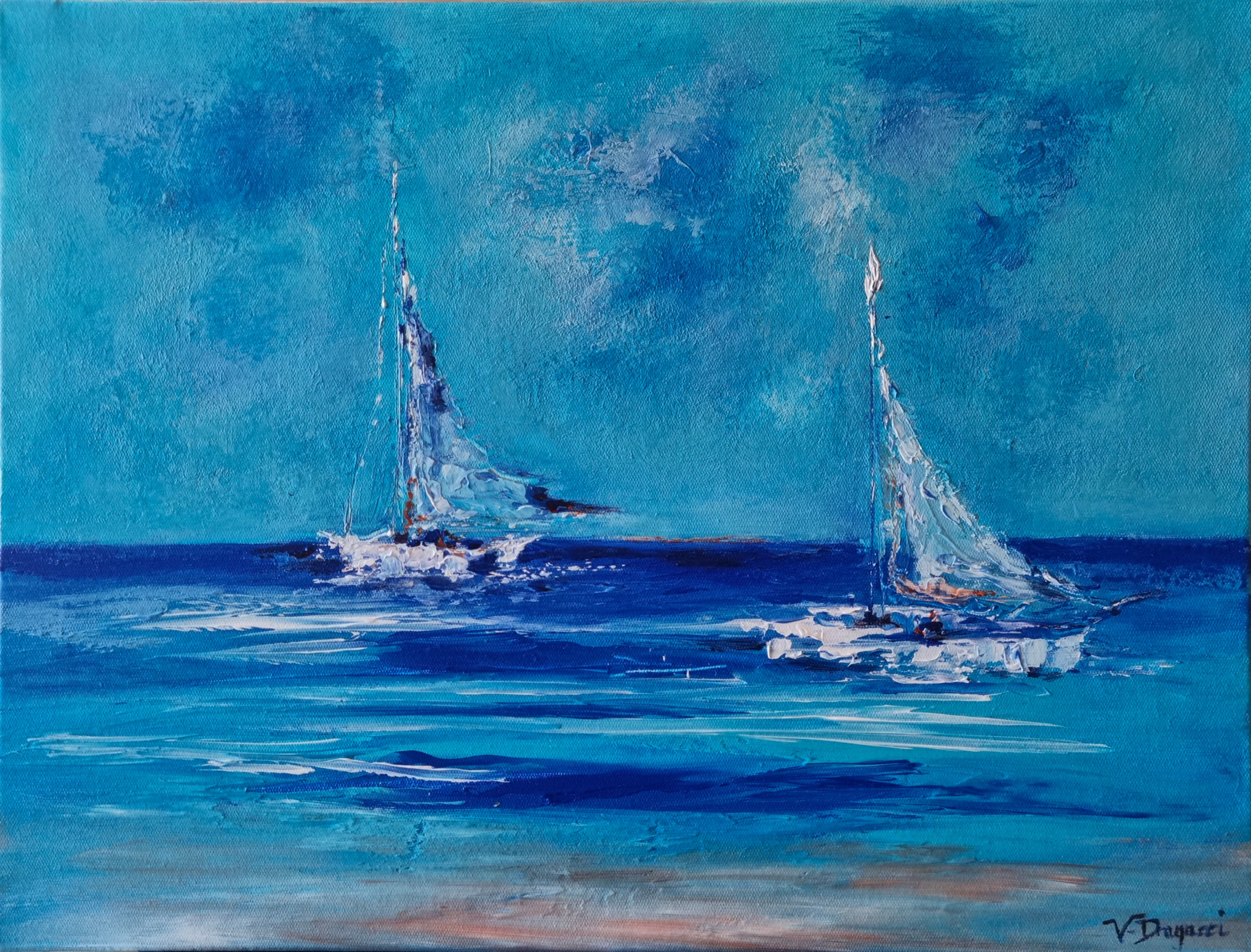 Valérie Dragacci, Nouveau départ, painting - Artalistic online contemporary art buying and selling gallery