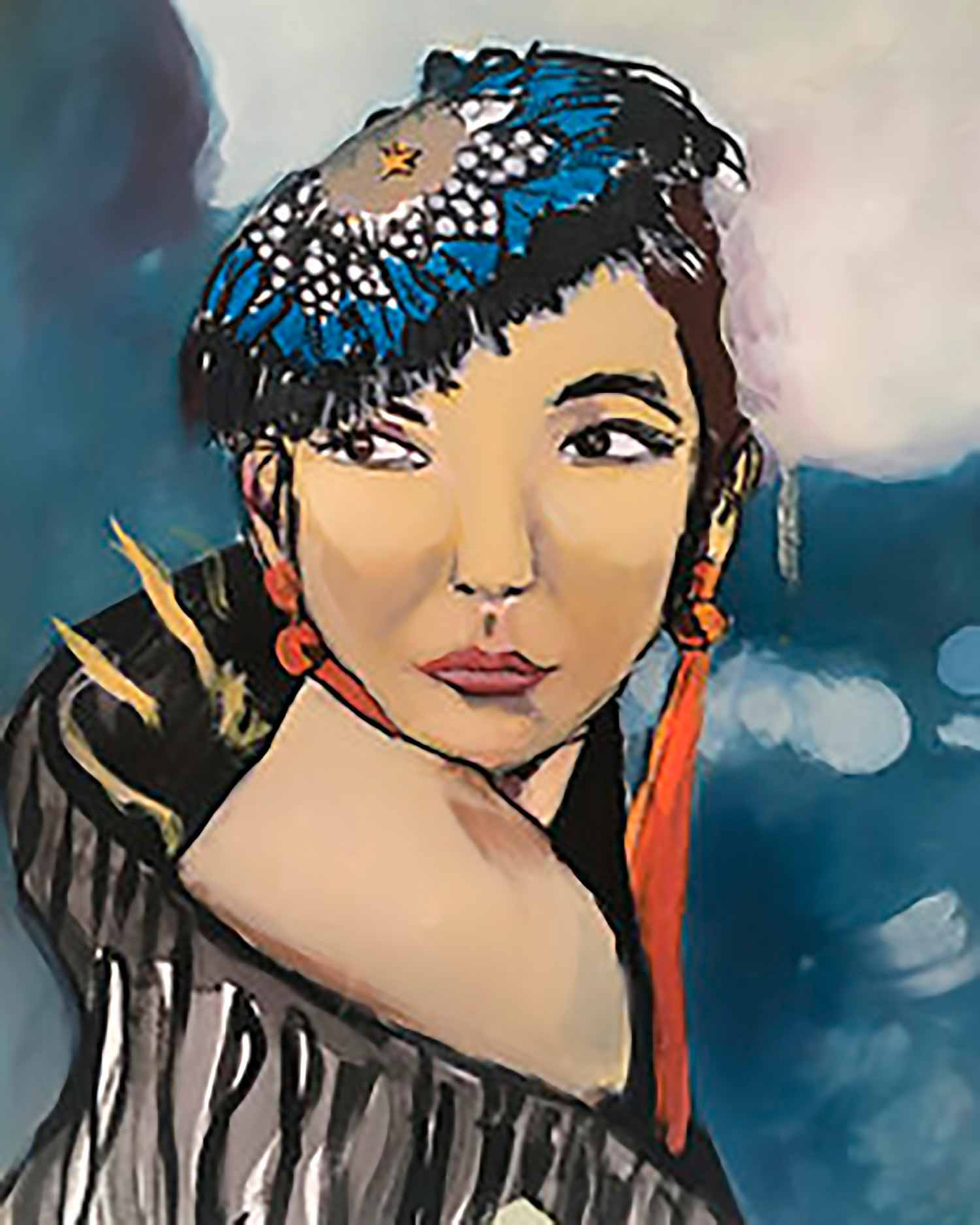 Aliénor de Cellès, Plumes, painting - Artalistic online contemporary art buying and selling gallery